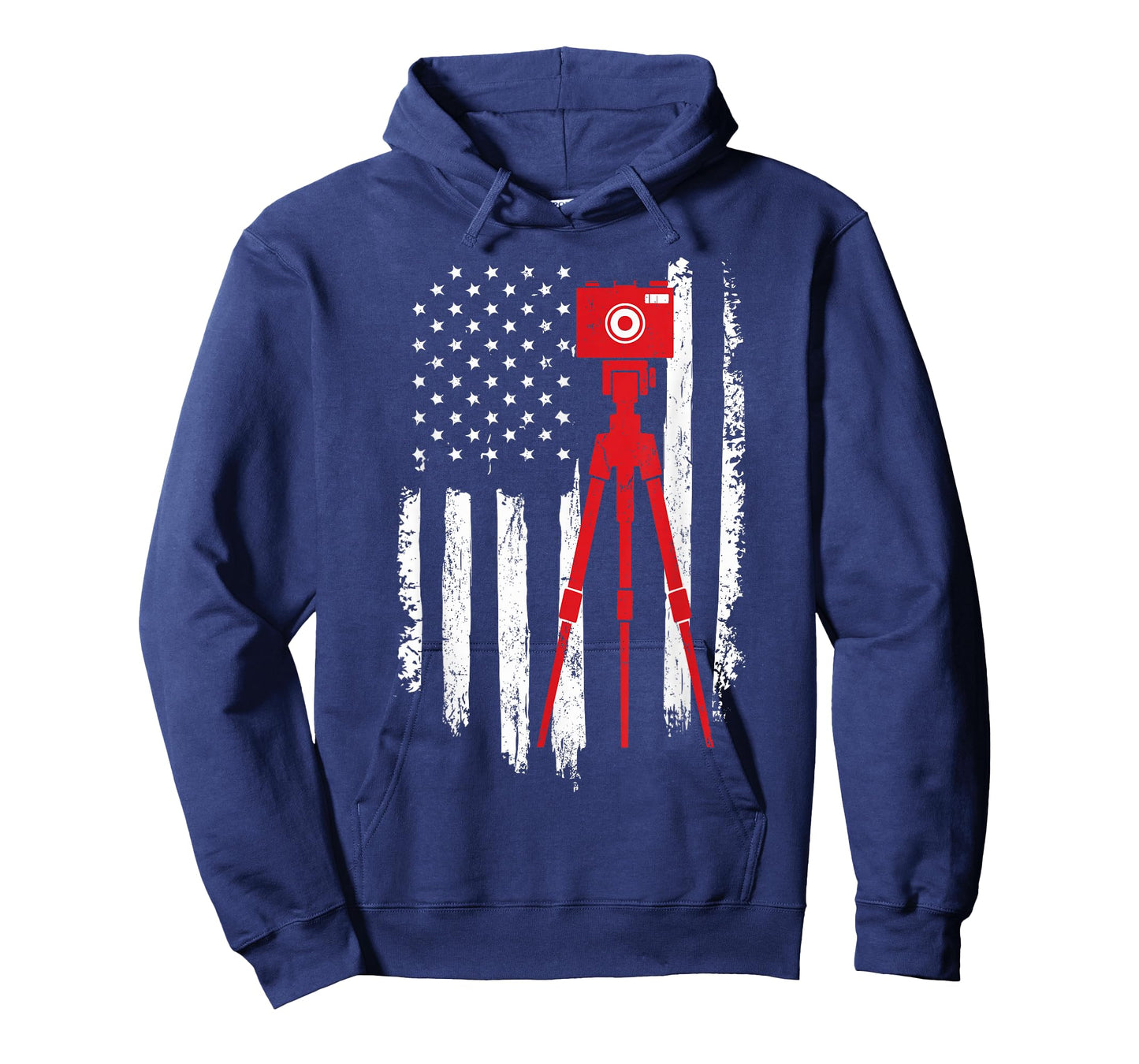 Photographer Gift - Distressed American Flag Photographer T-Shirt