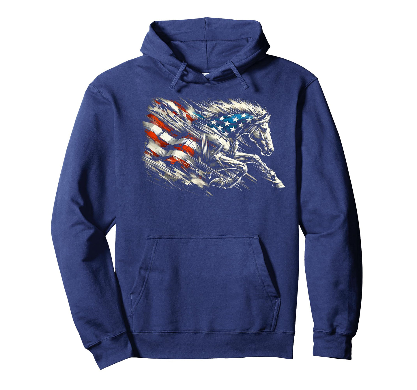Vintage Grunge American USA Flag Wild One Mustang Horse T-Shirt