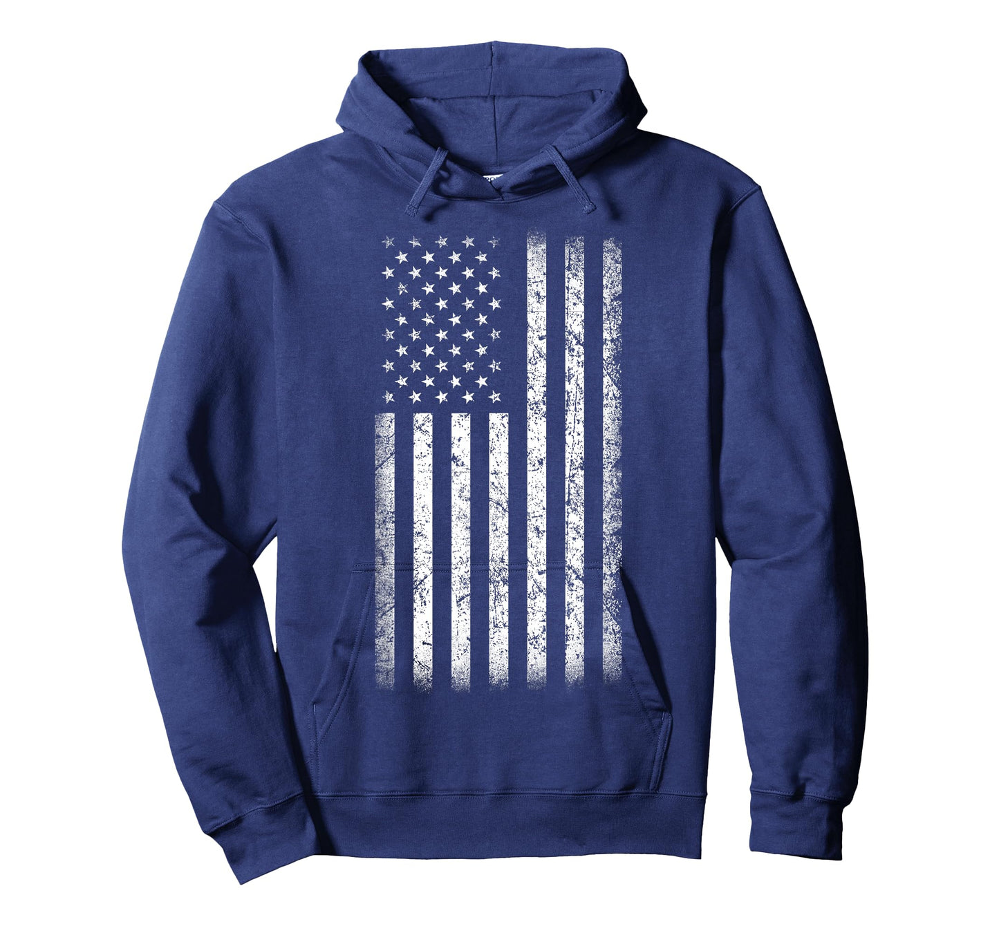 Black and White American Flag Vintage Style T-Shirt