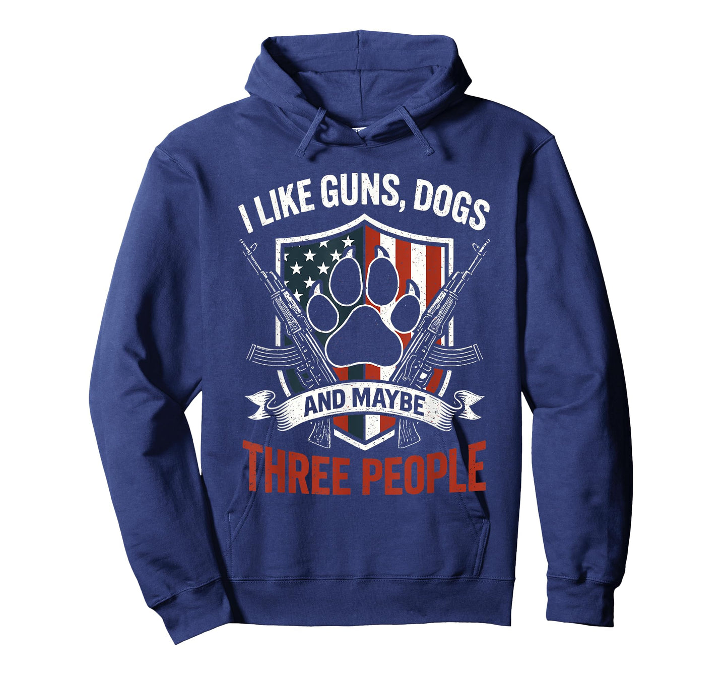 I Like Dogs Guns and Maybe 3 People T Patriotic American T-Shirt