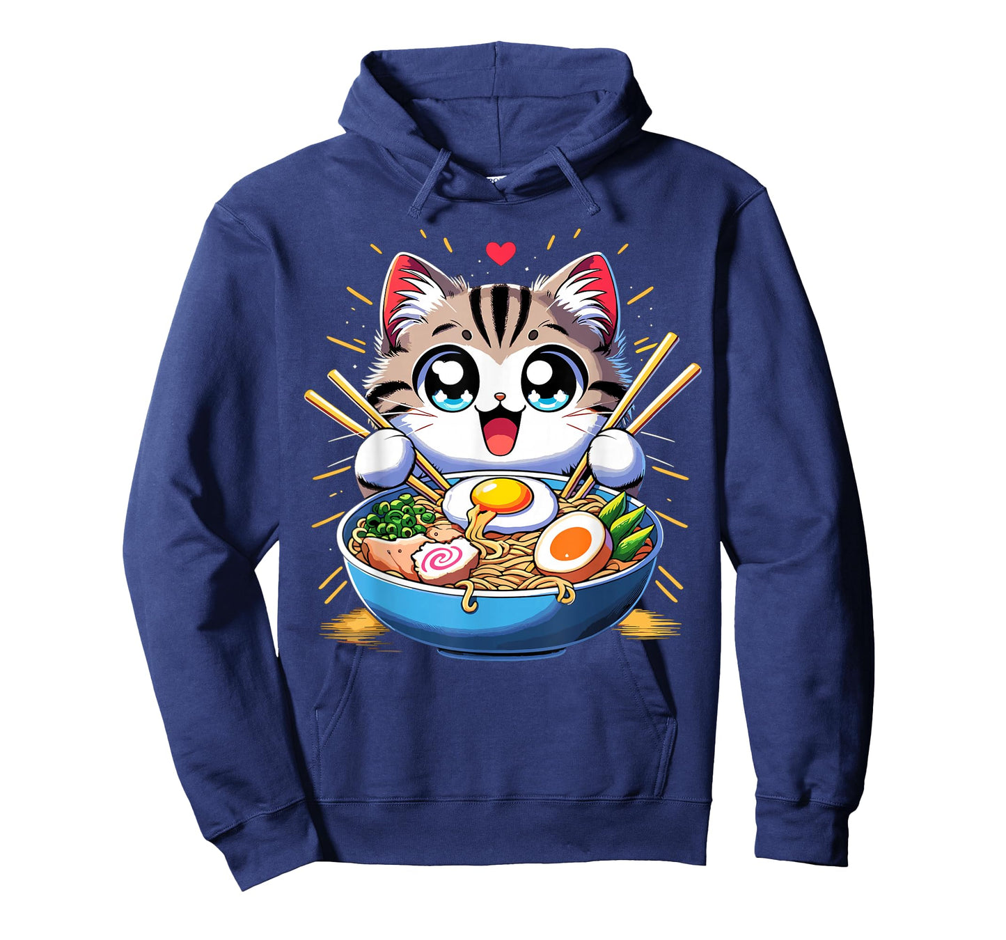 Kawaii Cat Japanese Anime Manga Cat Ramen T-Shirt