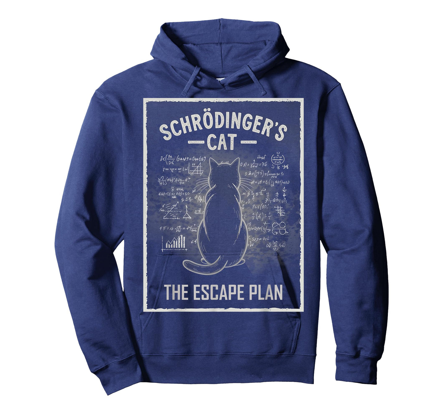 Schrödinger's Cat Escape Plan Science Design T-Shirt for Men Women Kids