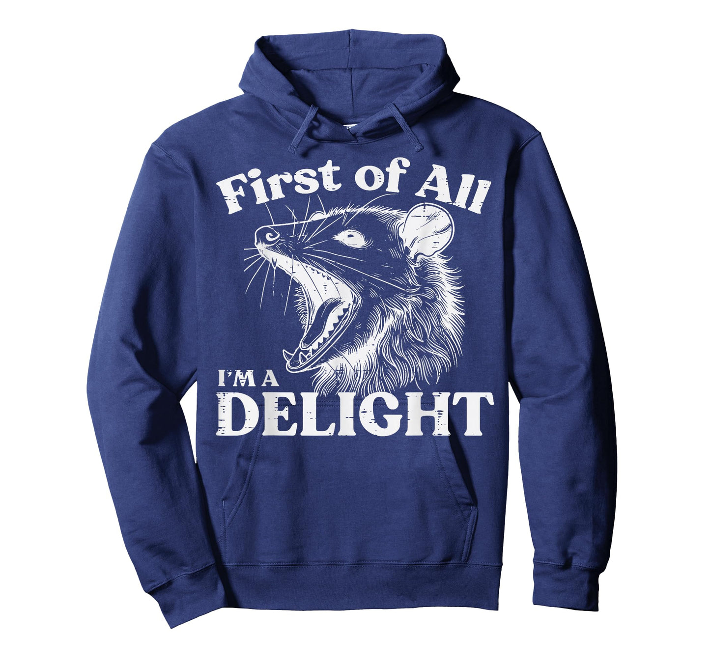 Opossum First Im A Delight Funny Possum Humor Men Women Kids T-Shirt