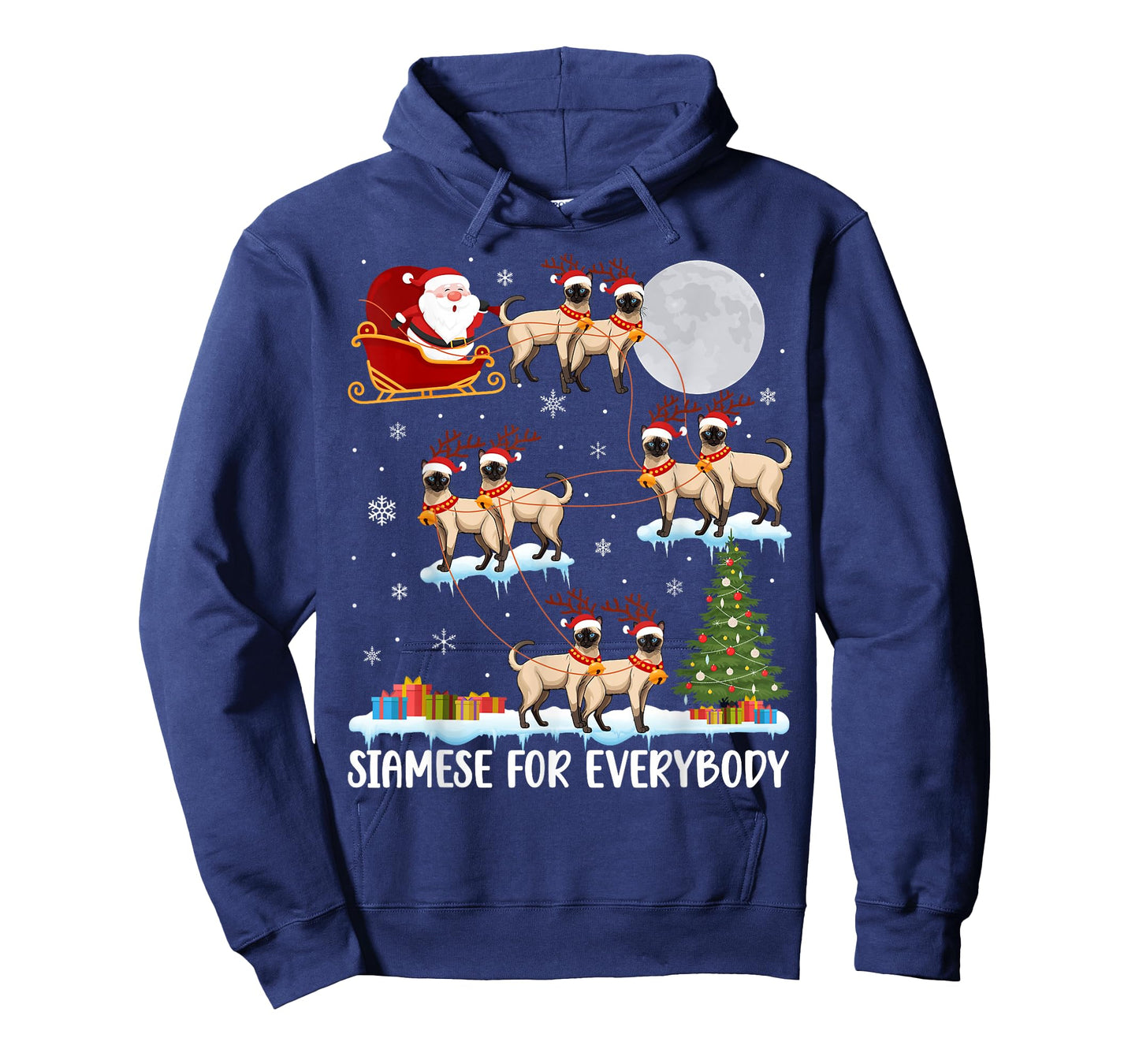 Siamese for Everybody Siamese Christmas Siamese Cat Xmas T-Shirt