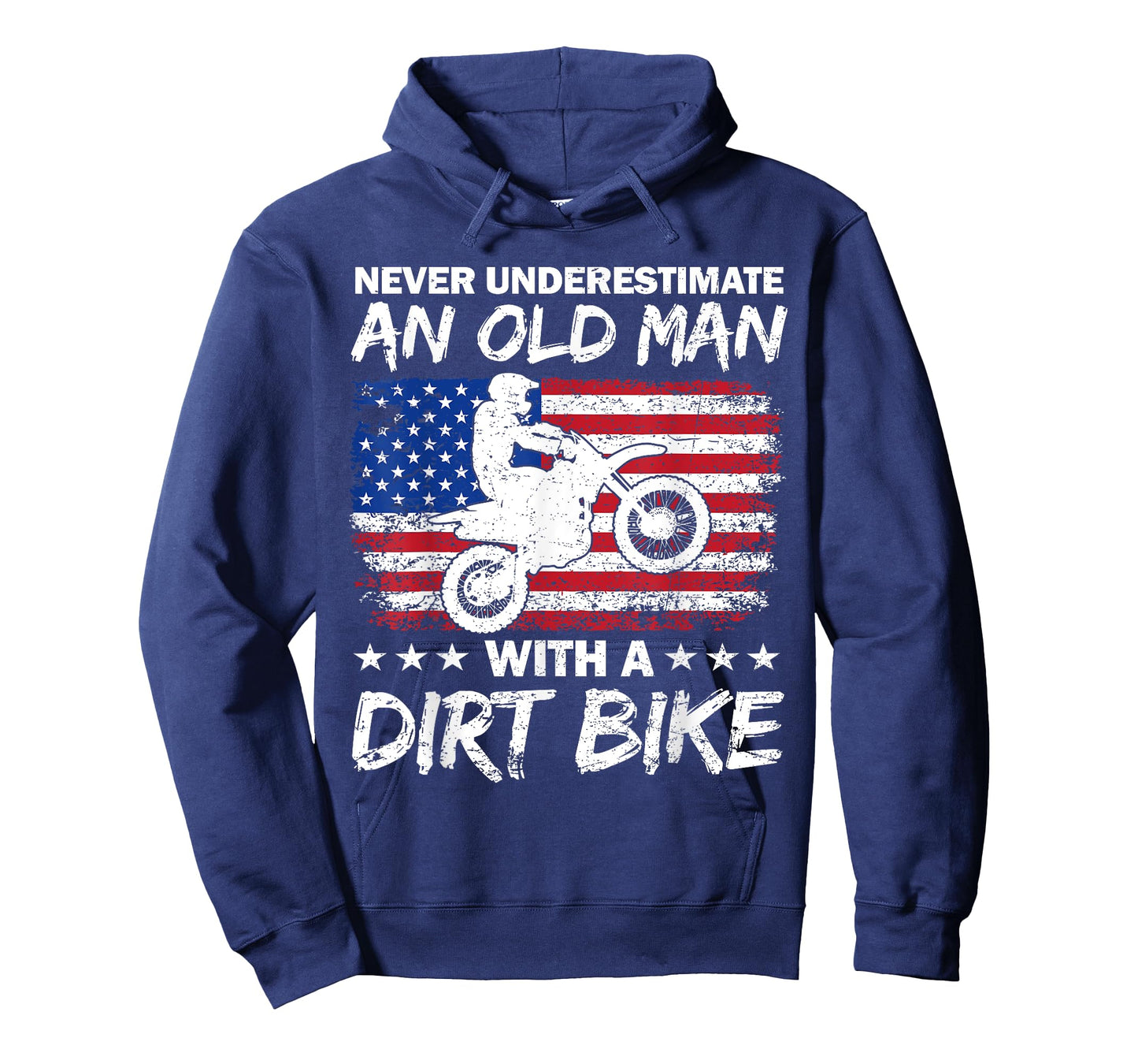 Mens Never Underestimate An Old Man With A Dirt Bike Motocross T-Shirt