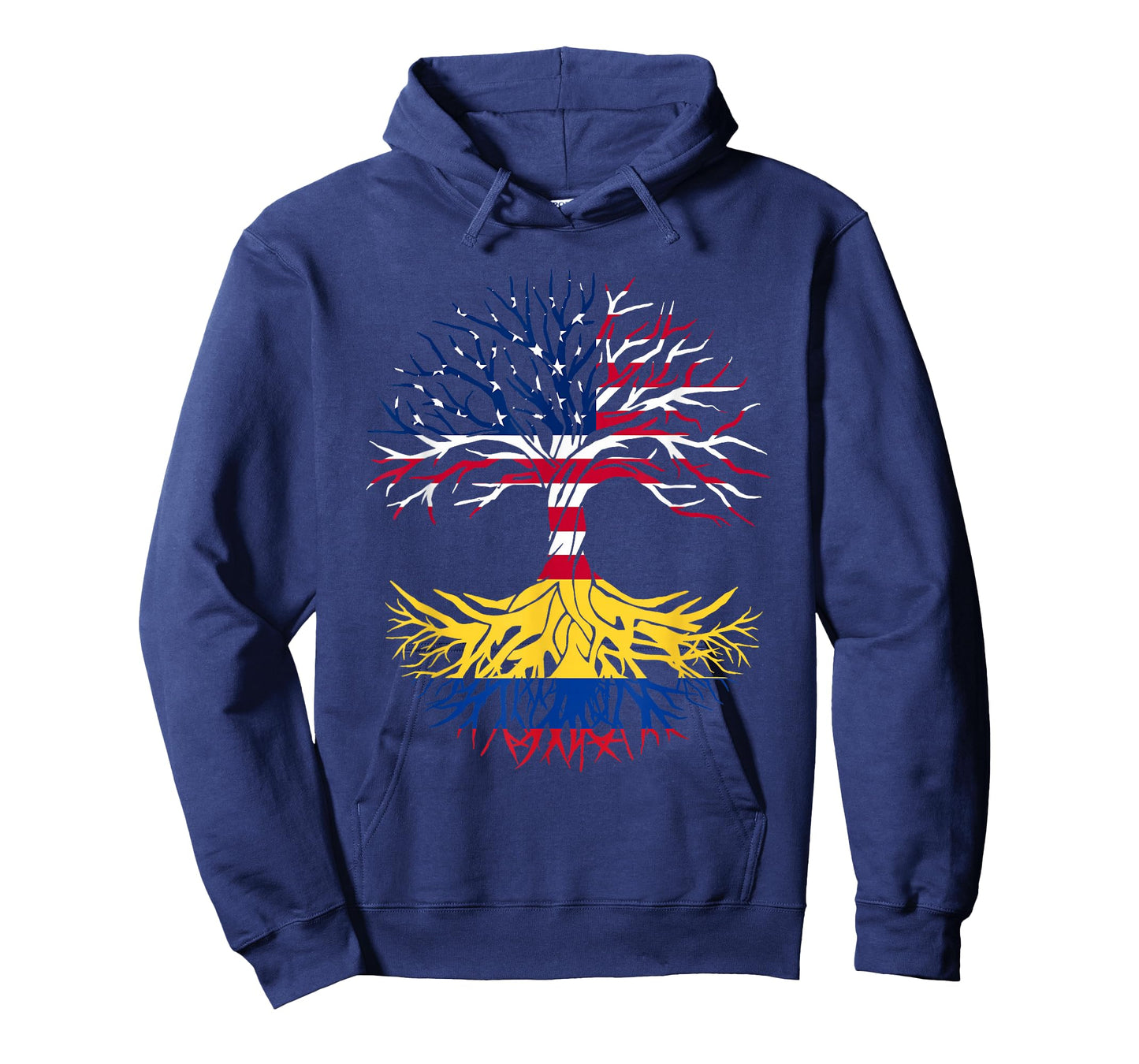 Colombian Roots American Grown Tree Flag USA Colombia Gift T-Shirt