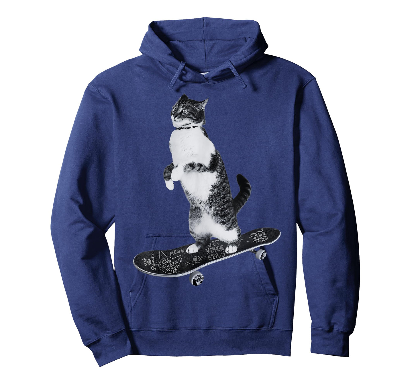 Funny Cats Lovers Skateboarding Cat T-Shirt for Men Women Girls Kids