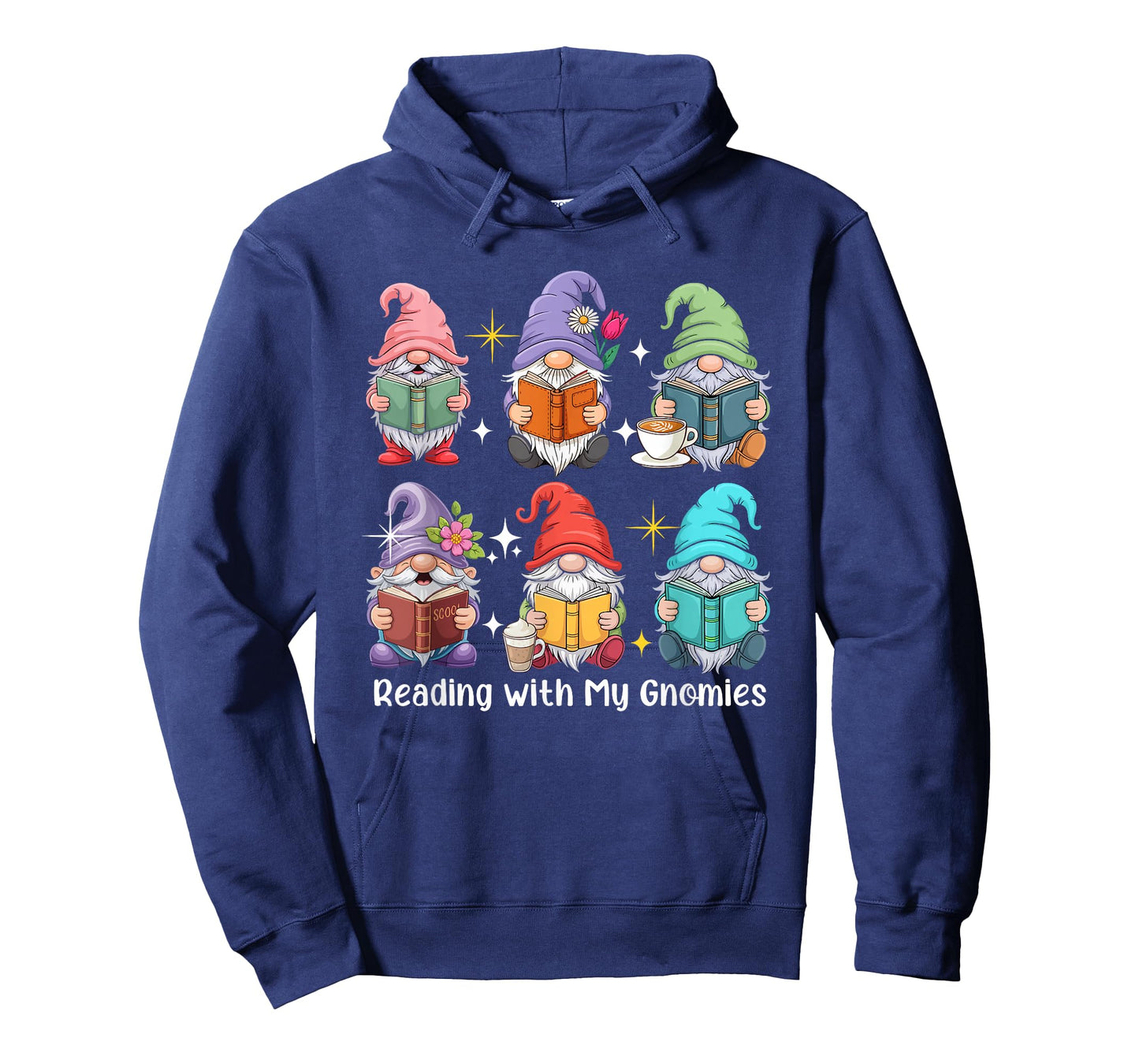 Reading with My Gnomies Group Gnomes Bookworm Librarian T-Shirt