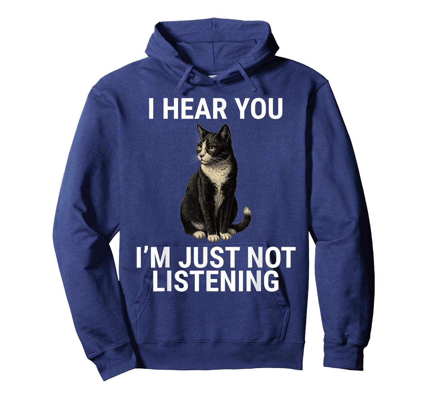 I Hear You I'm Just Not Listening Tuxedo Cat Funny T-Shirt