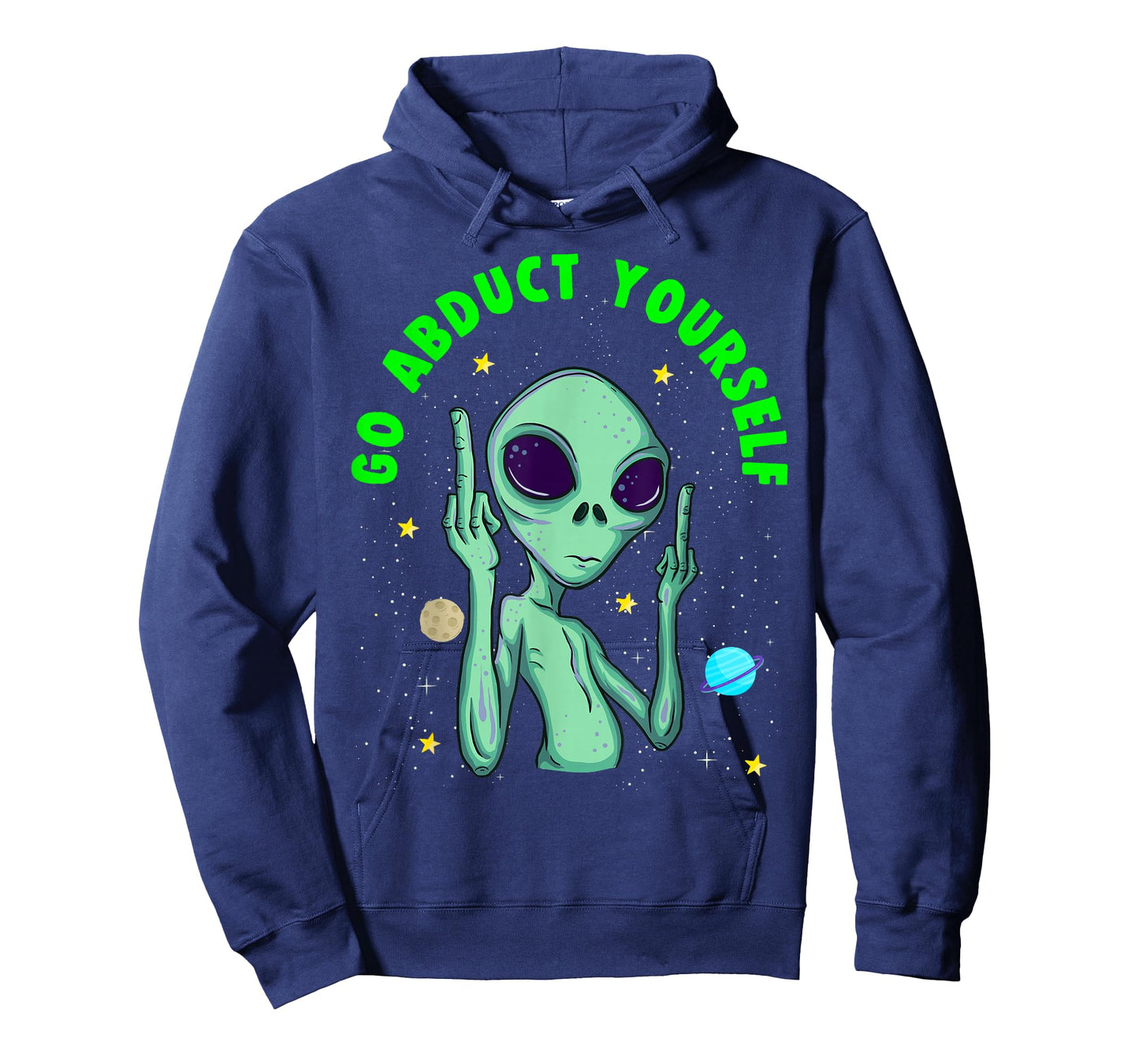 Funny Alien Middle Finger T-Shirt Flipping Double Birds T-Shirt