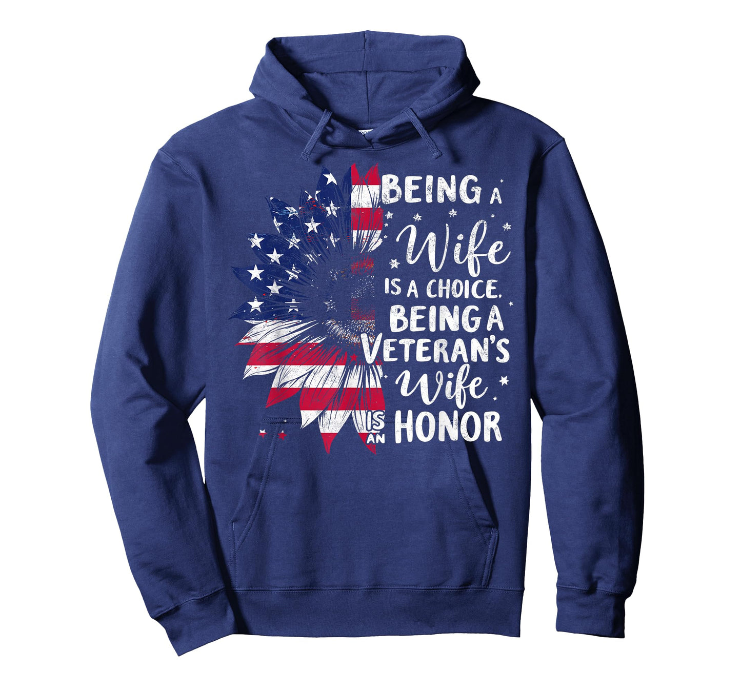 Being a Wife is a Choise Veteran's Wife is an Honor USA Flag T-Shirt