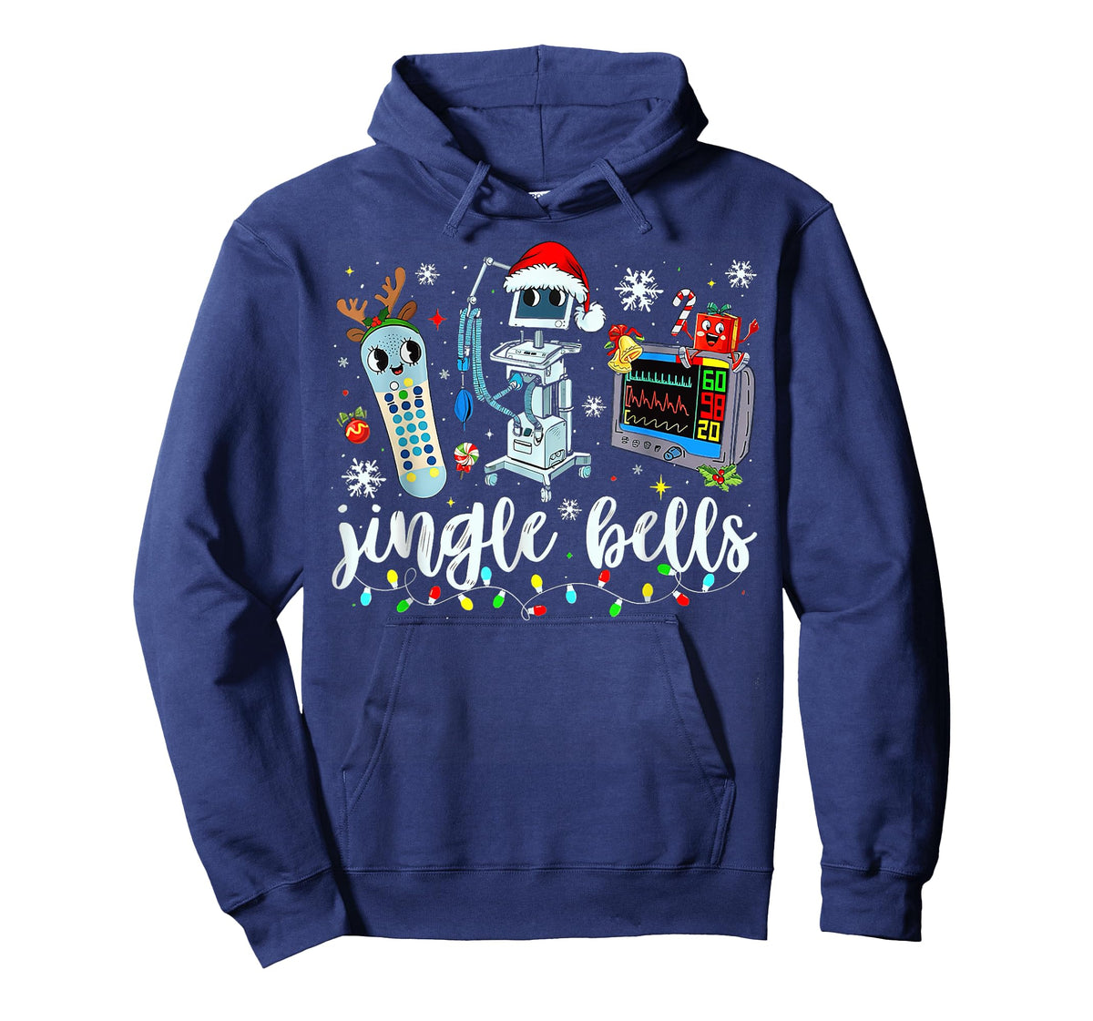 Funny Jingle Bells Telemetry Nurse Christmas Tech Nursing T-Shirt