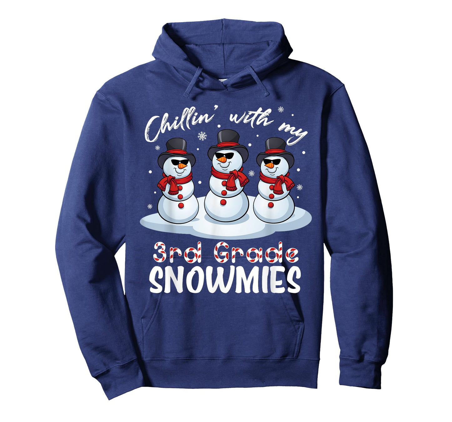 Chillin With My 3rd Grade Snowmies Teacher Xmas Pajamas T-Shirt for Men Women