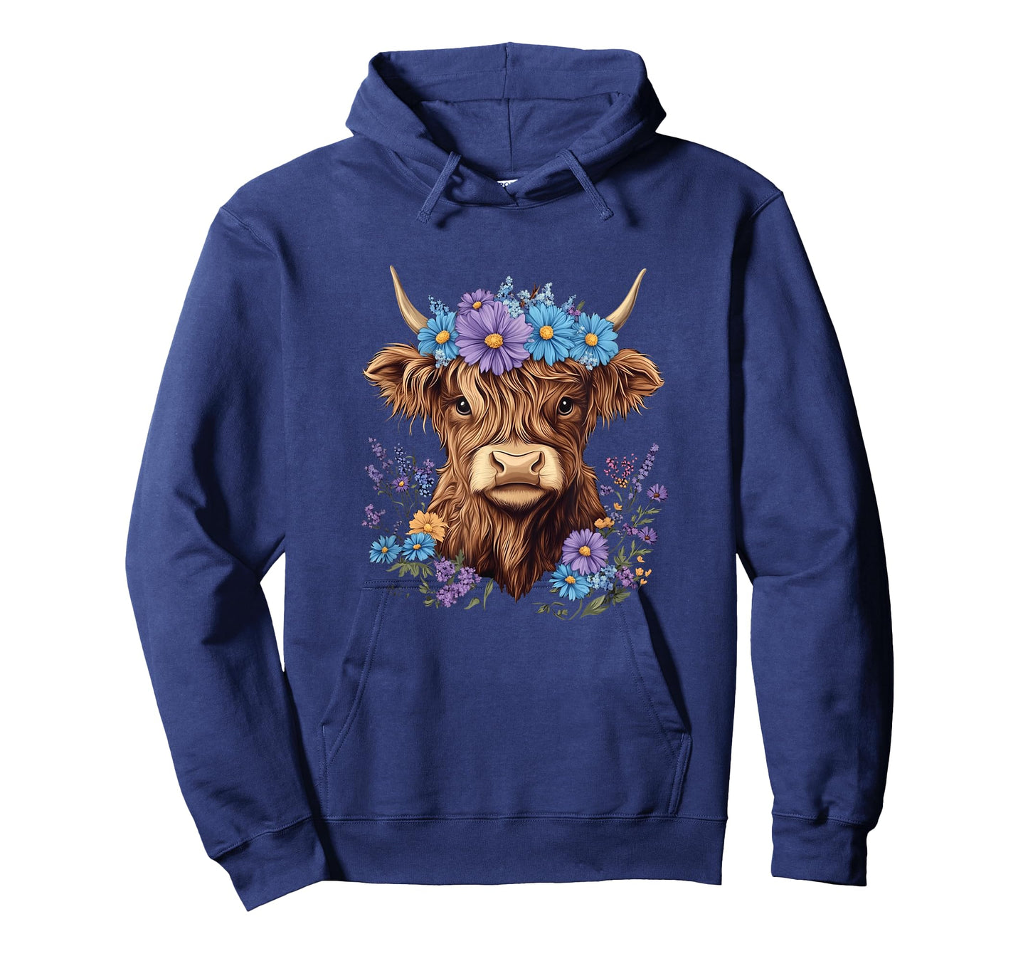 Cow Scottish Highland Cow Western Flower Farm Farmer Women T-Shirt