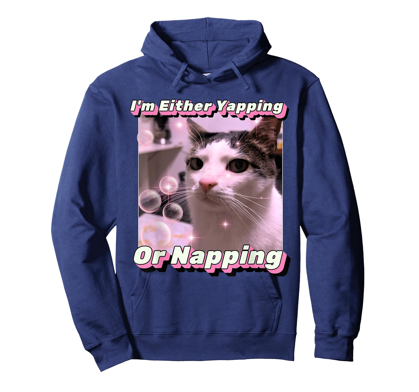 I'm Either Yapping Or Napping Cat meme Brainrot Men Women T-Shirt