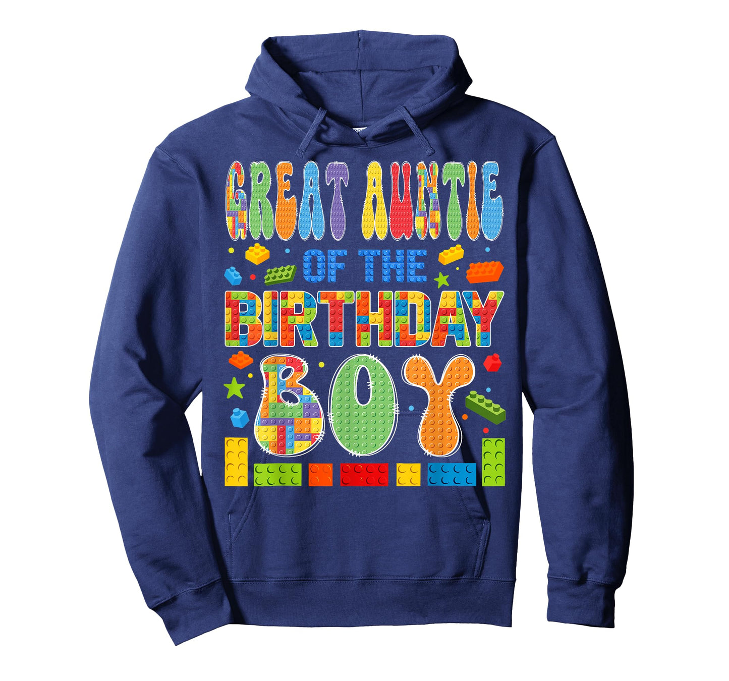 Great Auntie Of The Birthday Boy Building Block Birthday T-Shirt