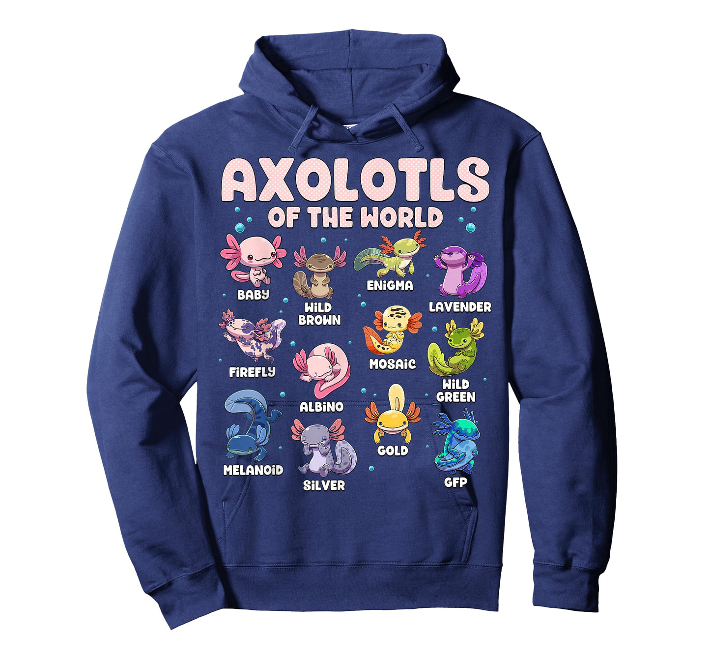 Axolotl Shirt Kawaii Axolotls of The World Types of Axolotls T-Shirt