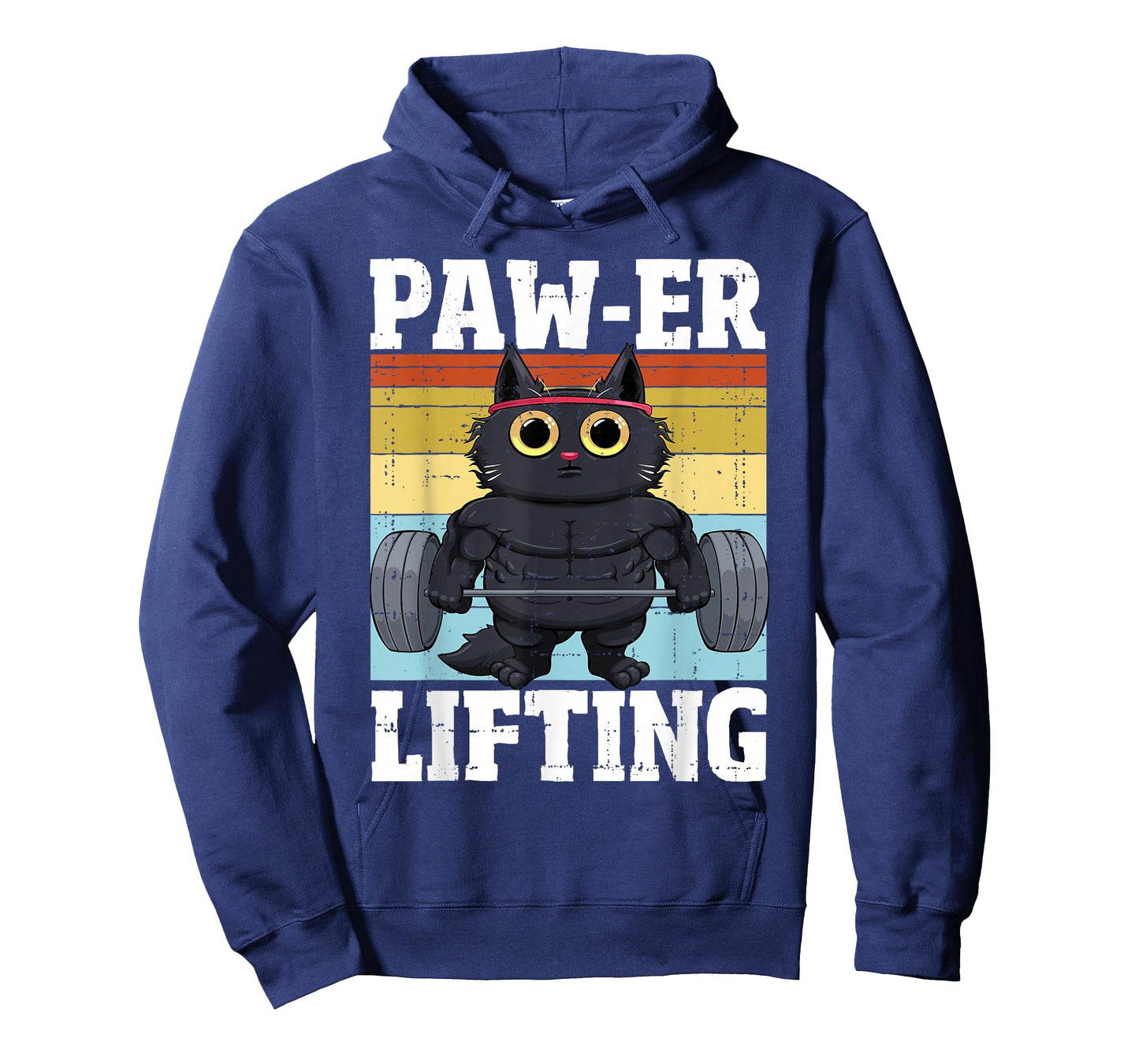 Power Lifting Paw Cat Gym Funny Workout Cat T-Shirt