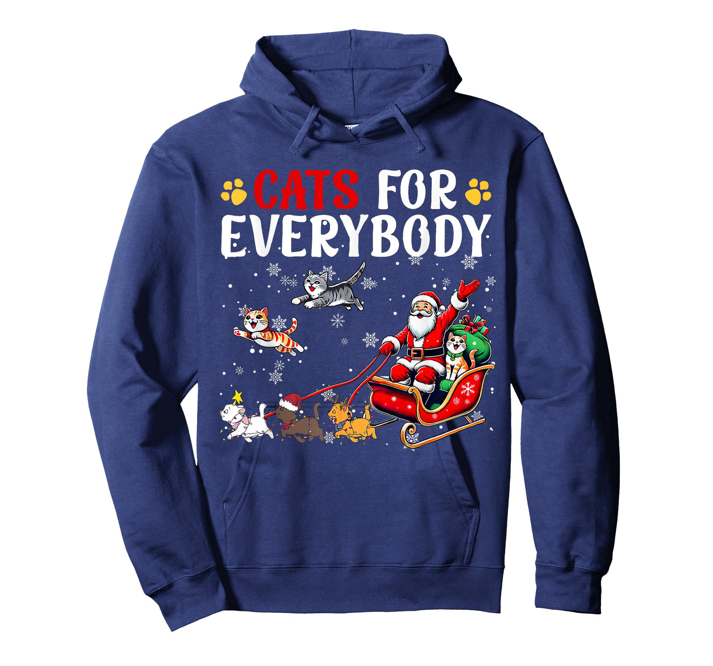 Cats for Everybody Christmas Cat Funny Xmas Men Women Santa T-Shirt