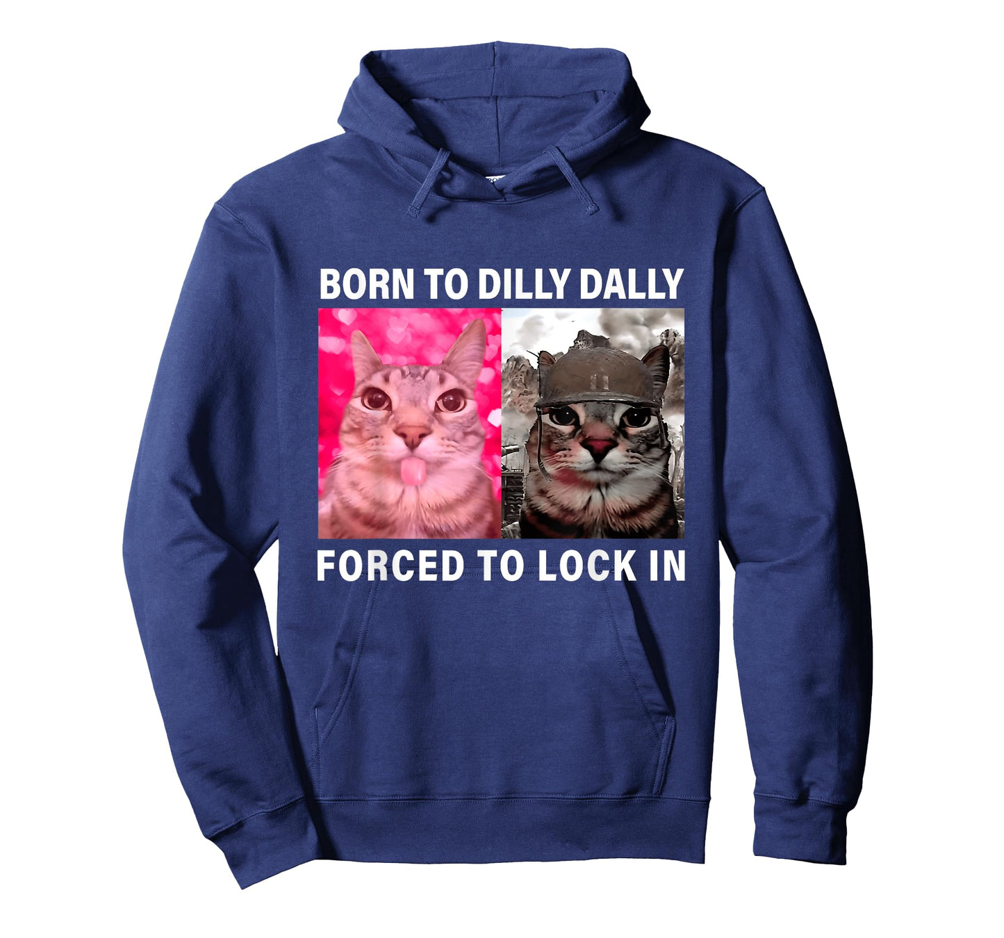 Born To Dilly Dally Forced To Lock In Silly Cat Brainrot T-Shirt