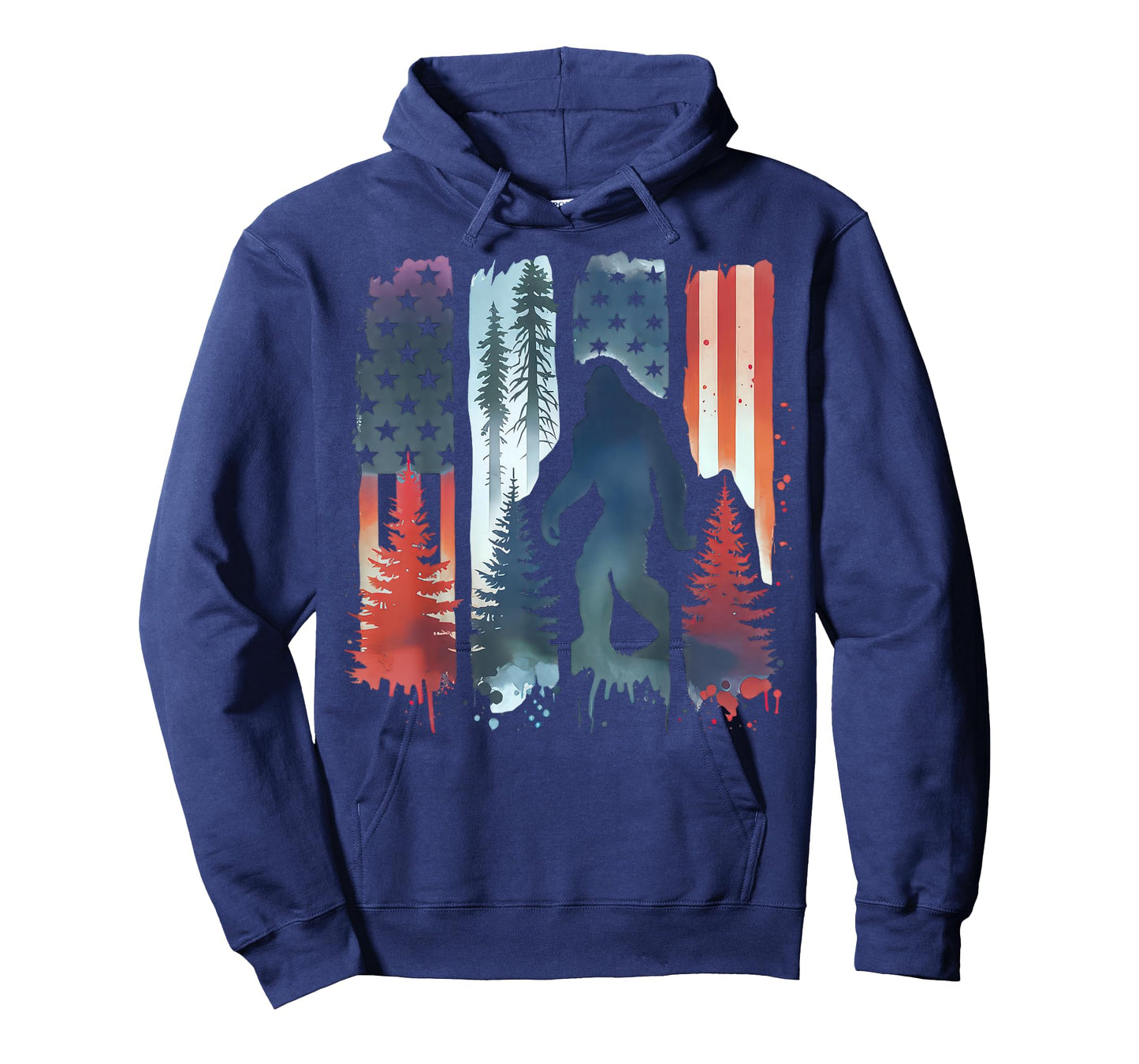 American Flag Bigfoot 4th Of July Patriotic Sasquatch T-Shirt