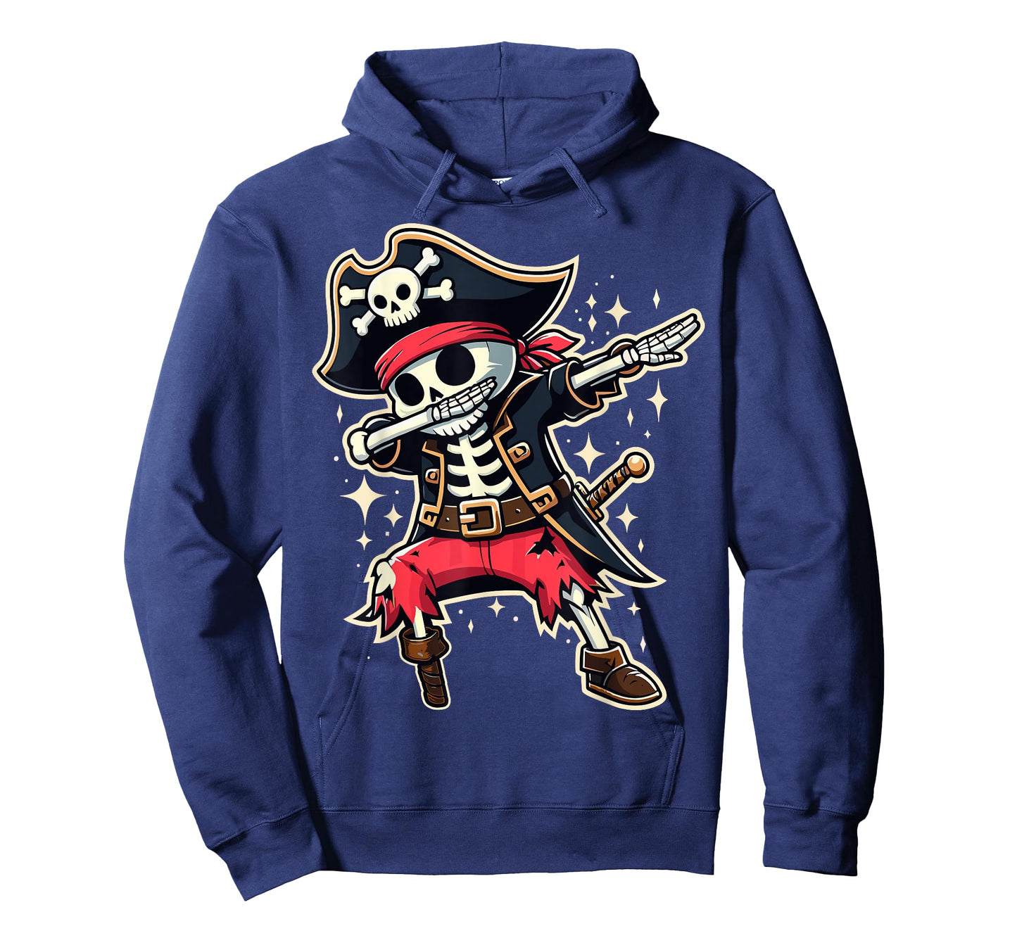 Dabbing Pirate Skeleton Funny Halloween T-Shirt