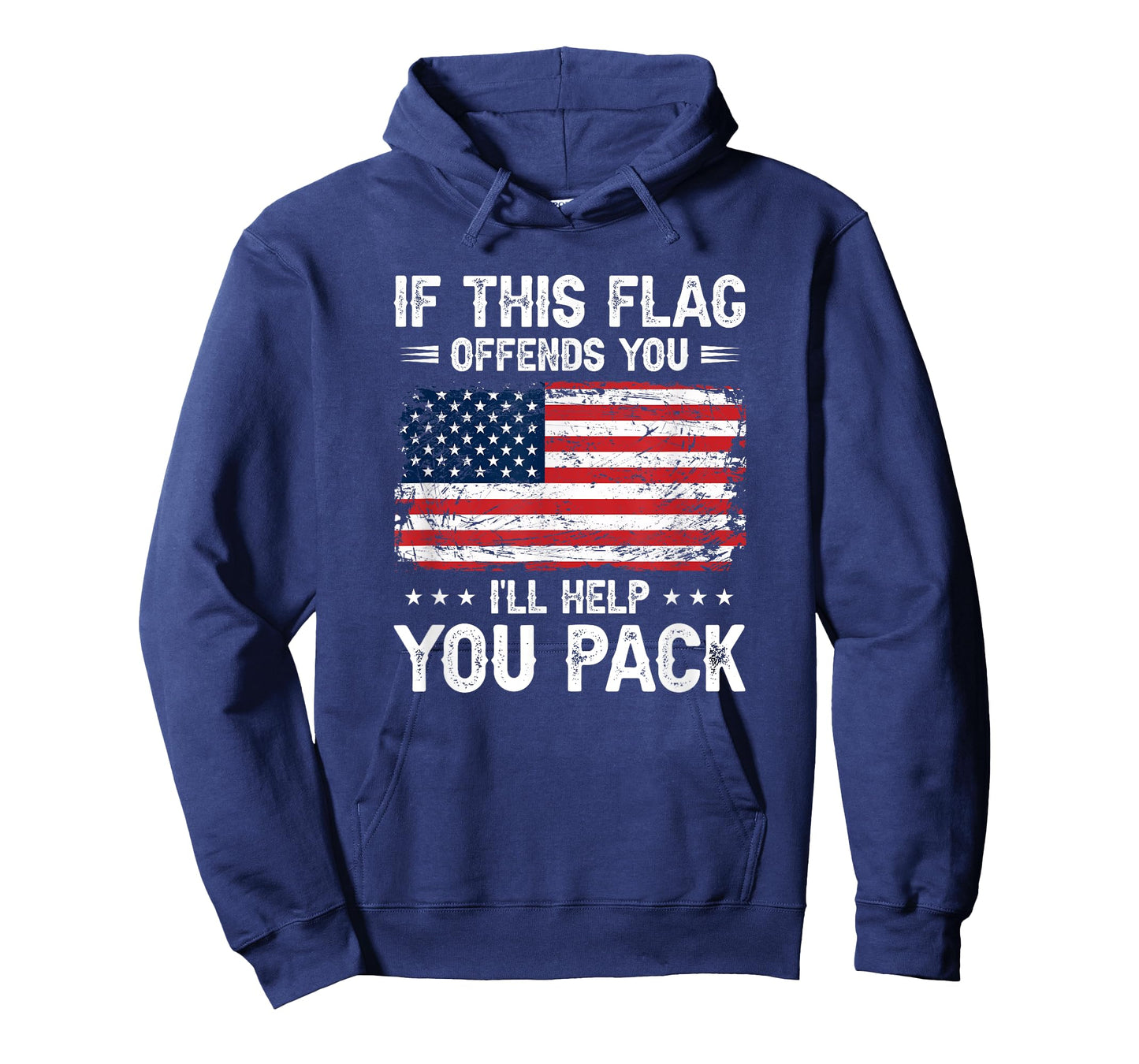 If This Offends You I'll Help You Pack USA American Flag T-Shirt
