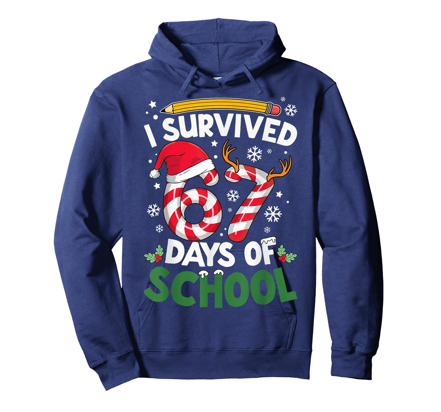 I Survived 67 Days of School Christmas Teachers Students T-Shirt