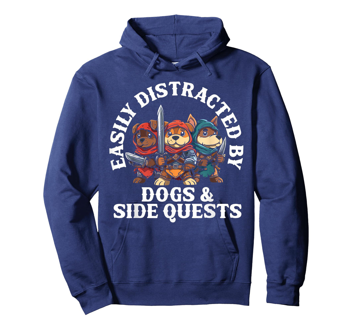 RPG Gamer Dog Distraction During Side Quest Nerdy T-Shirt