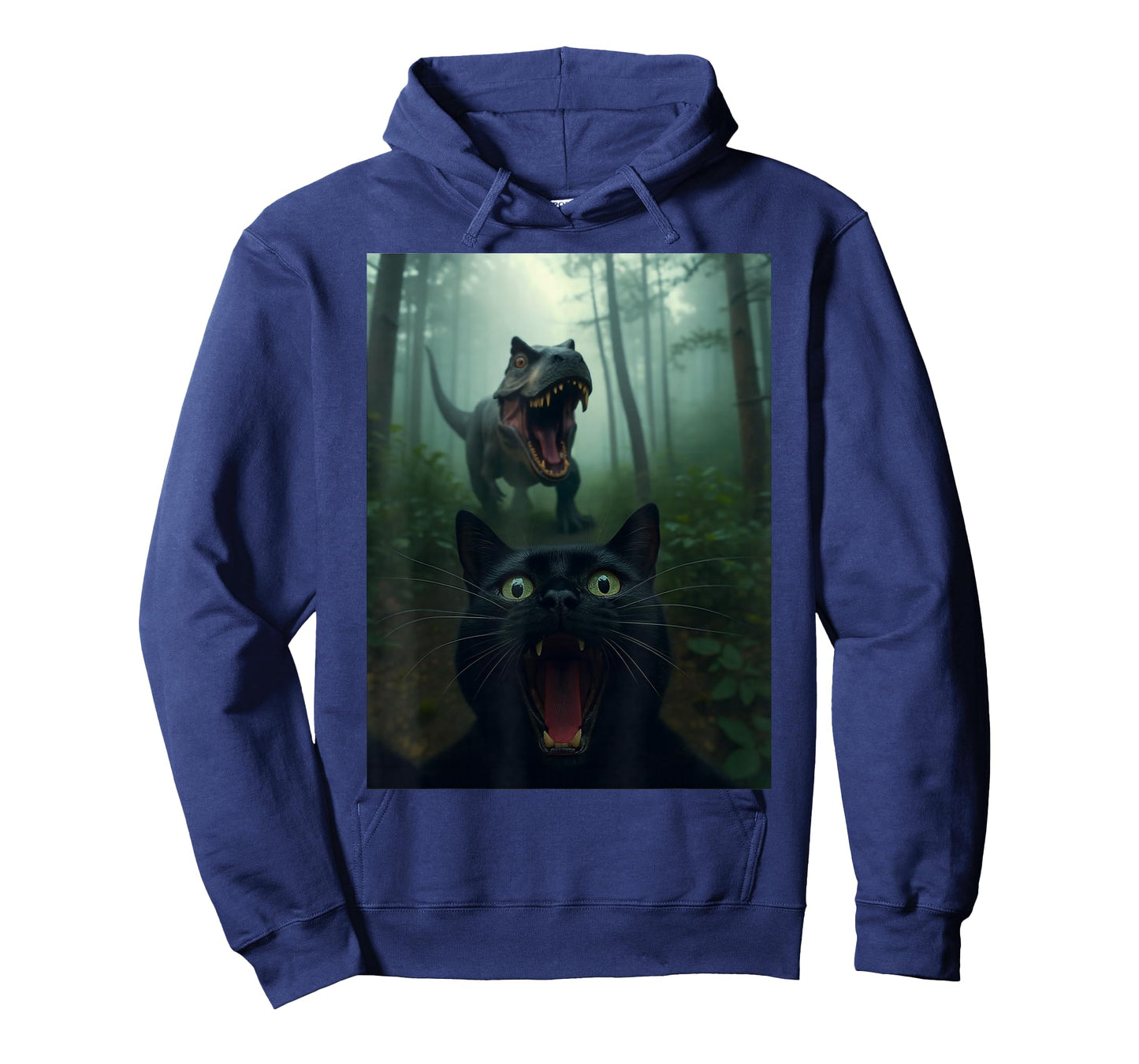 Funny Cat Selfie with T-Rex Dinosaur Gifts for Men Women Kid T-Shirt