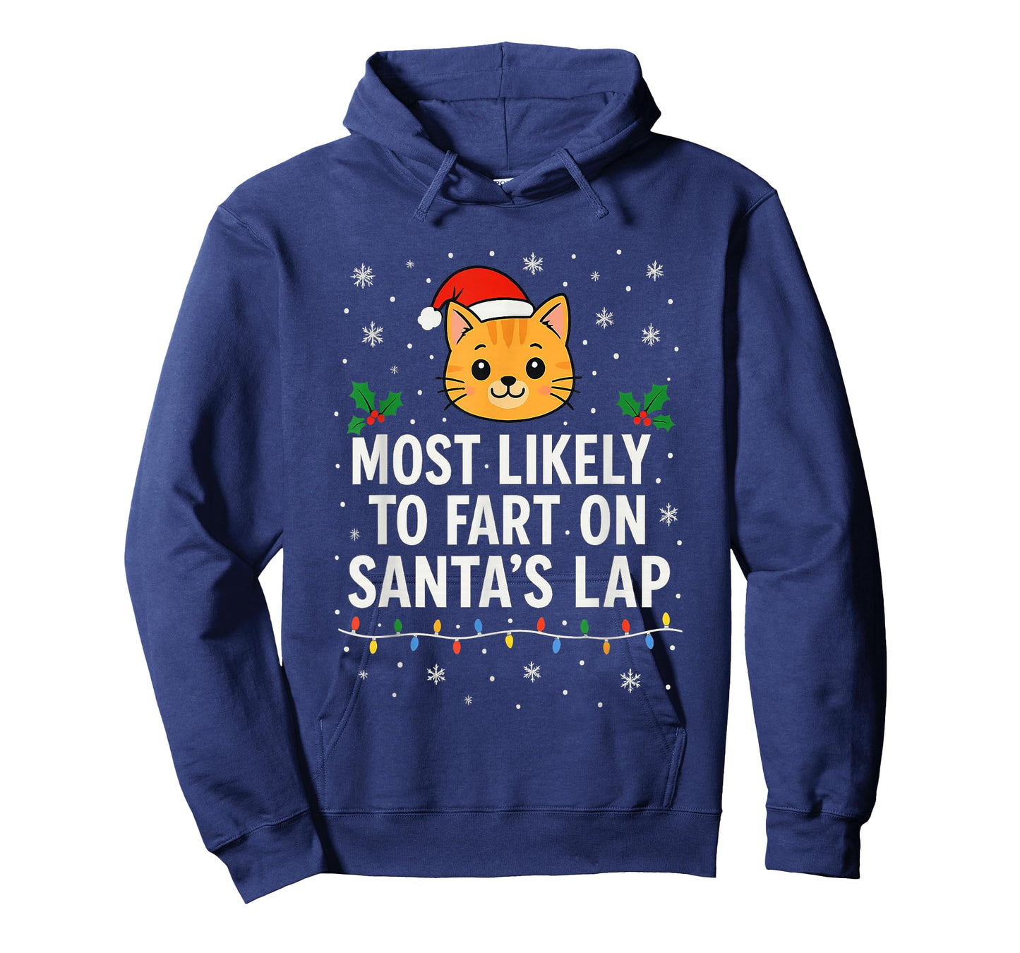 Most Likely to Fart on Santa's Lap Cat Holiday Fun T-Shirt