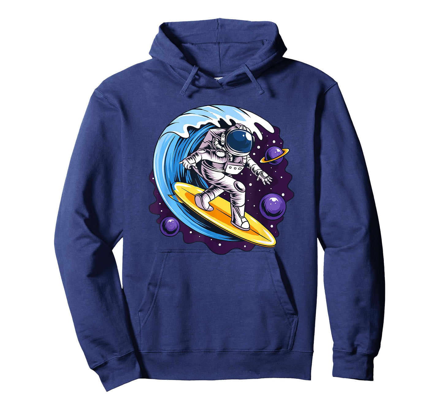Astronauts Surf On A Surfboard In Space With Stars Planets T-Shirt