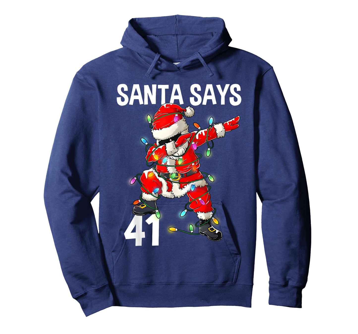 Santa Says 41 Dabbing Santa Forty One Meme Christmas Lights T-Shirt