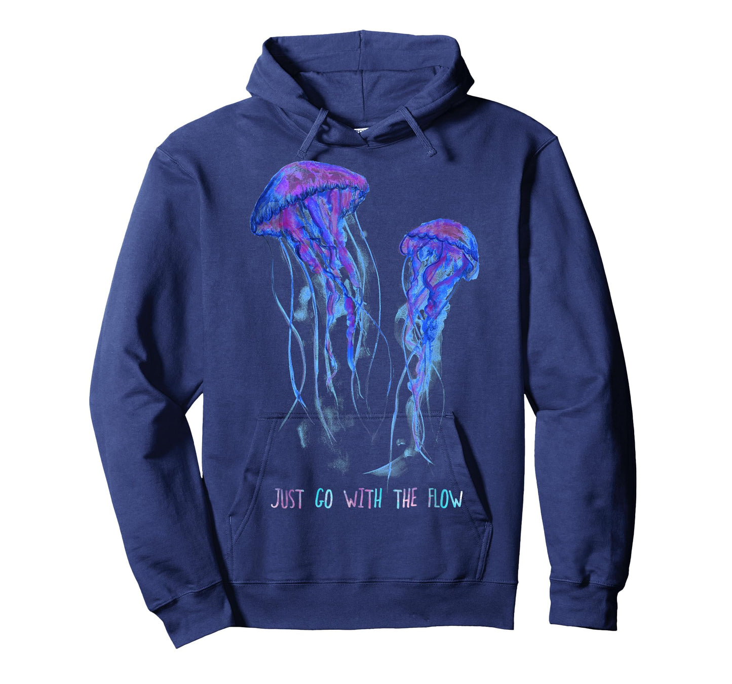 Awesome Cute Underwater Fish Sea Just Go with Flow Jellyfish T-Shirt