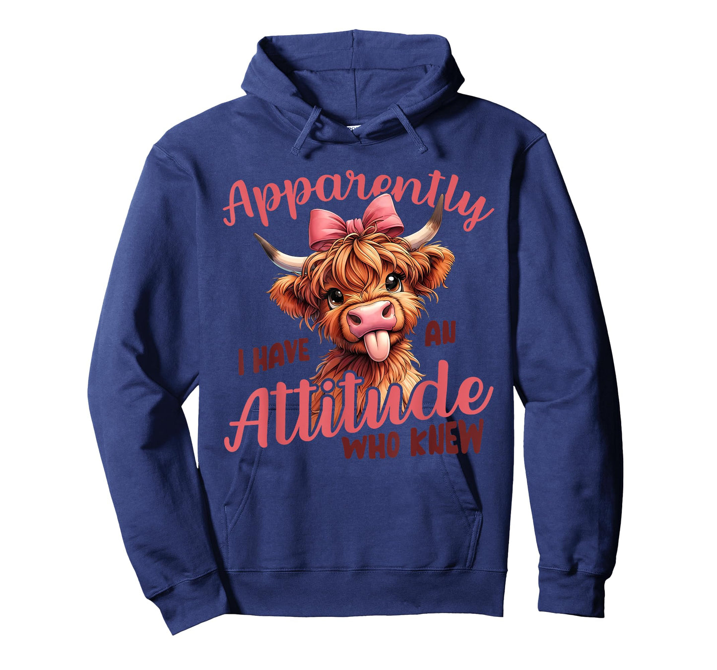 Apparently I Have An Attitude Who Knew Sarcasm Highland Cow T-Shirt