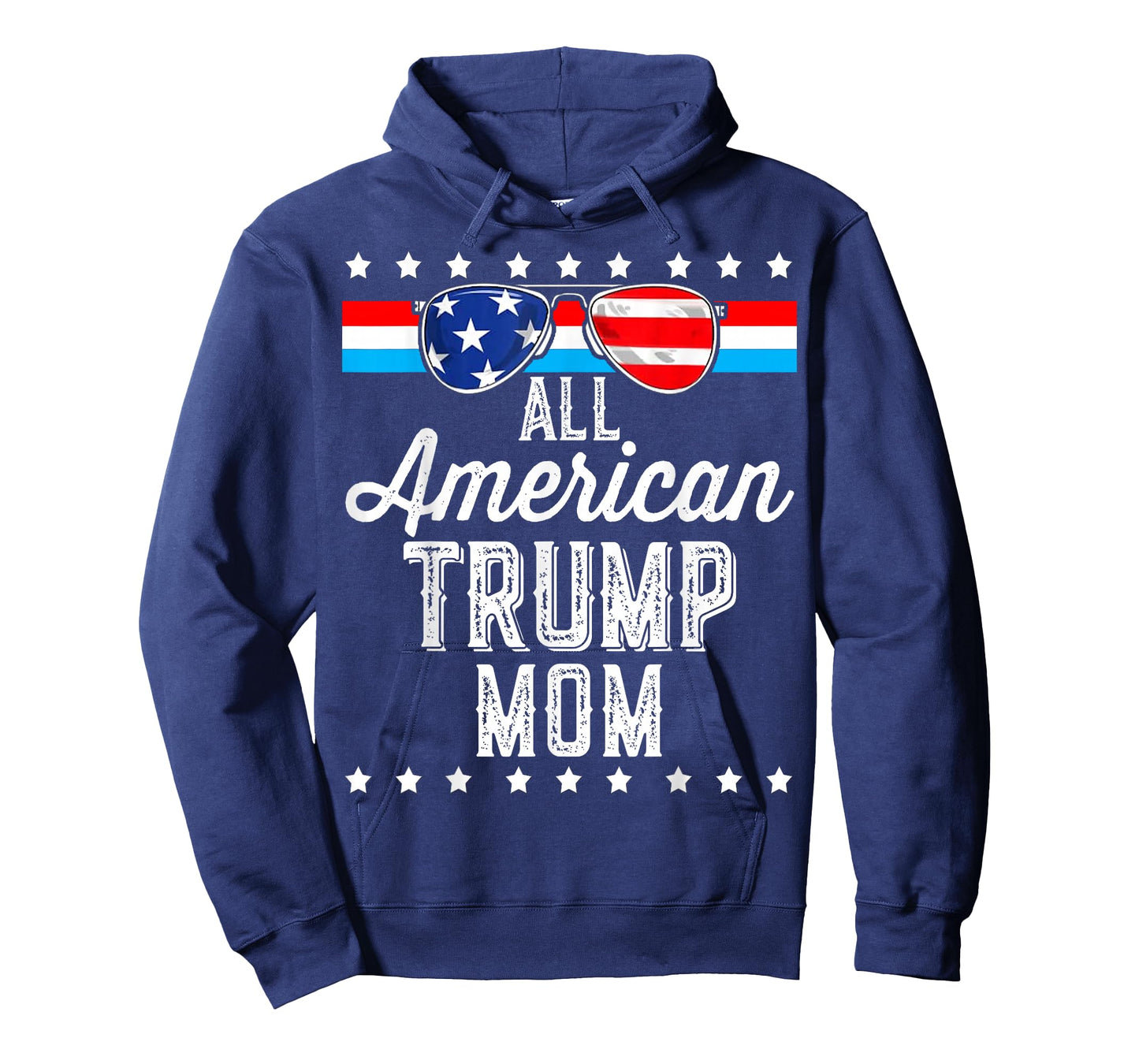 All American Trump Mom American Flag Sunglasses Trump Girl T-Shirt