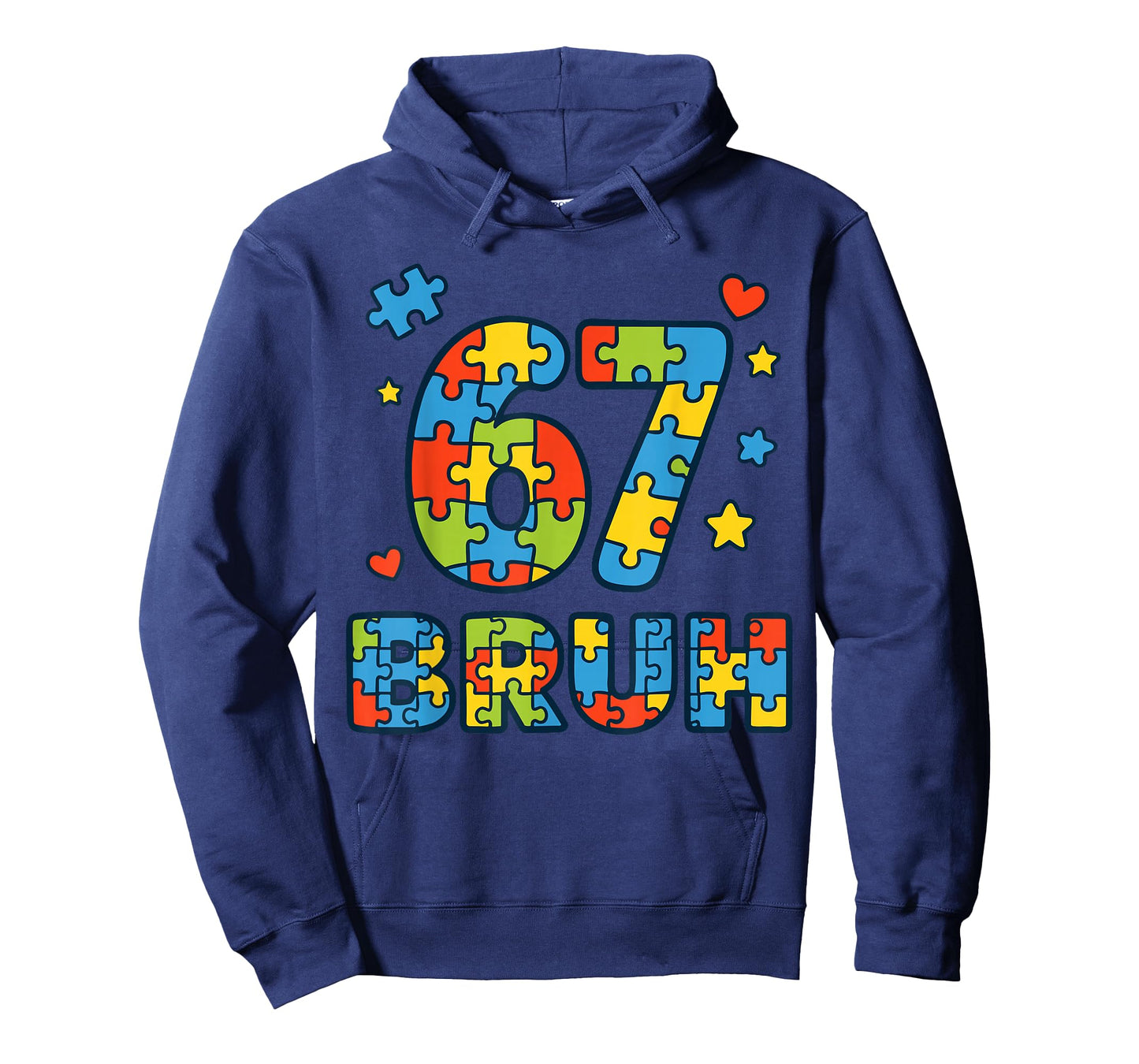 Bruh 6 7 Funny Six Seven Autism Awareness Kids Teacher T-Shirt