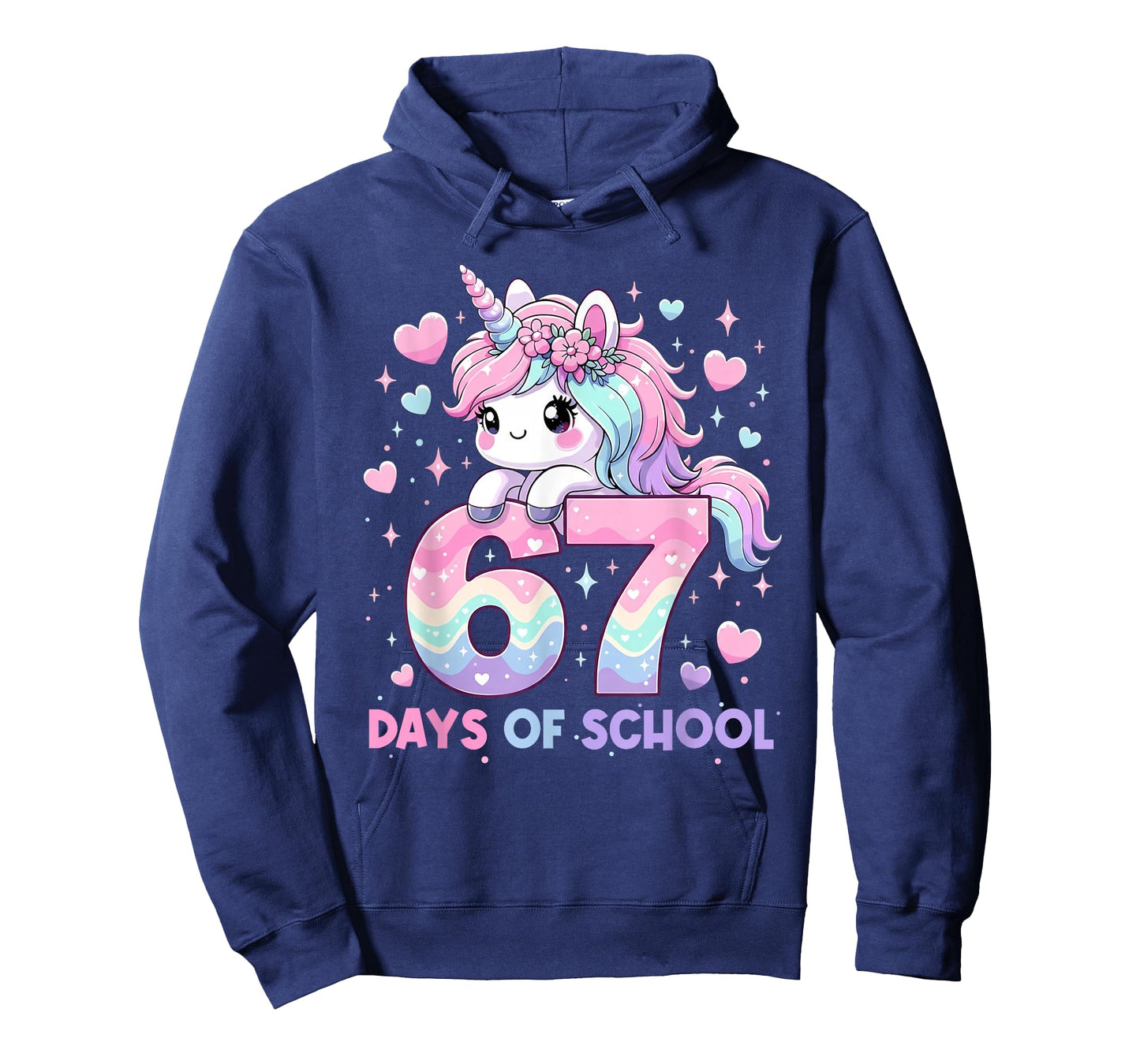 Dabbing Unicorn 67 Days of School Teachers Kids Boys Girls T-Shirt