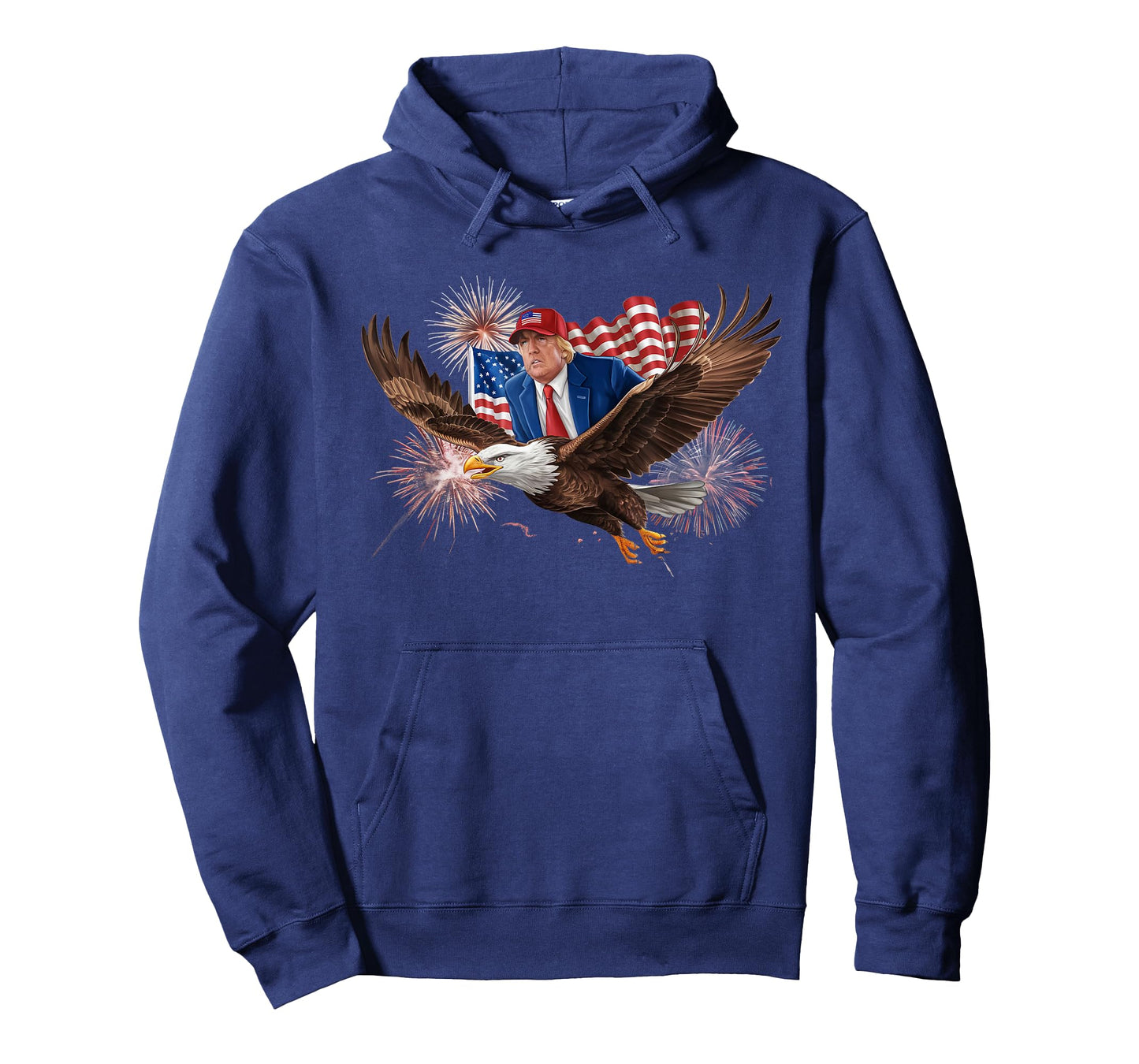 Patriotic Trump Riding Bald Eagle American Pride July 4th T-Shirt