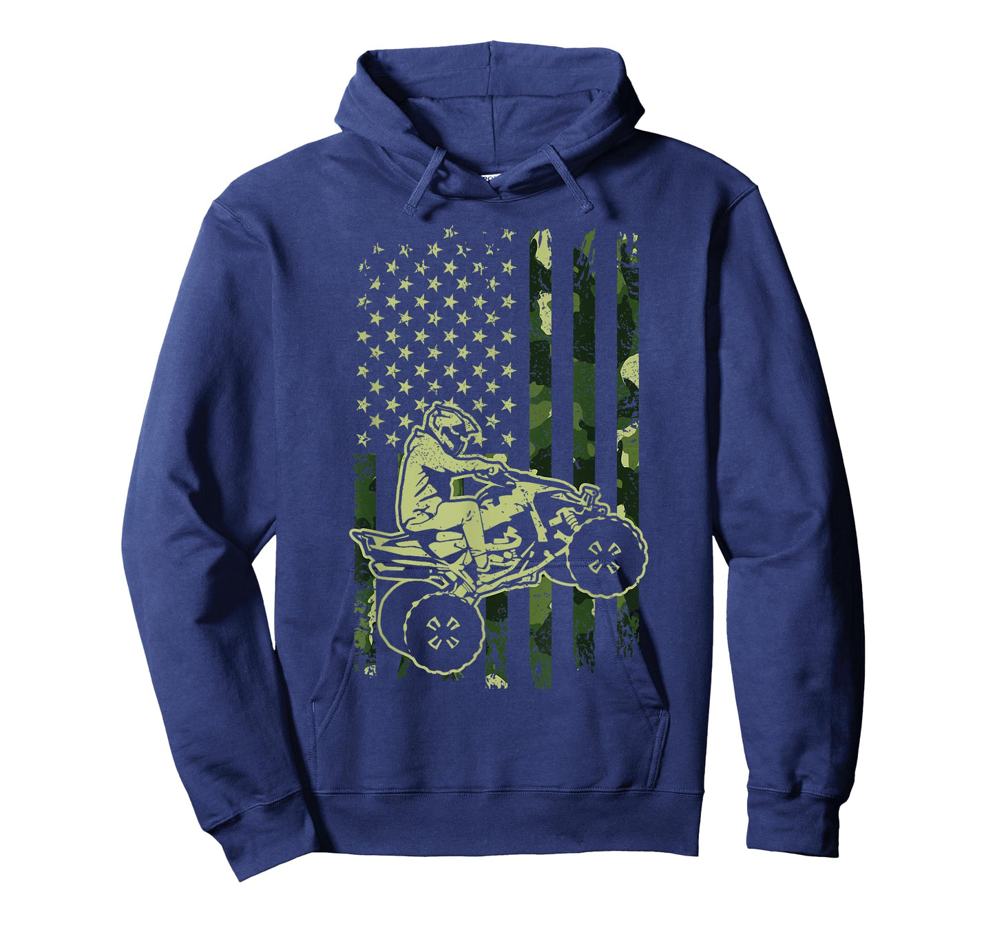 Camouflage American Flag Four Wheeler ATV Mudding Quad Bike T-Shirt