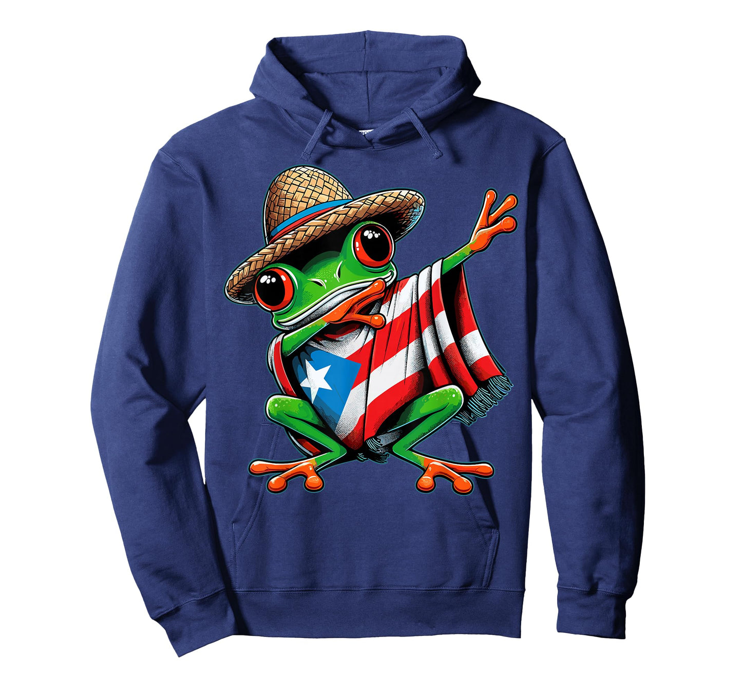 Puerto Rico Frog Coqui Dabbing Poncho Puerto Rican Flag T-Shirt