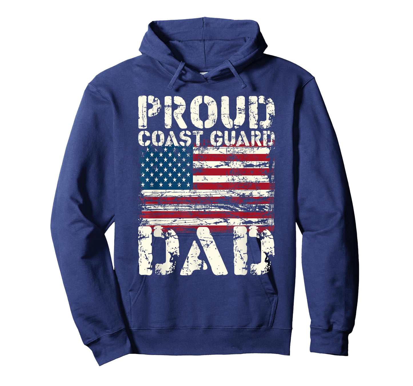 Coast Guard Dad USCG Distressed US American Flag Gift T-Shirt