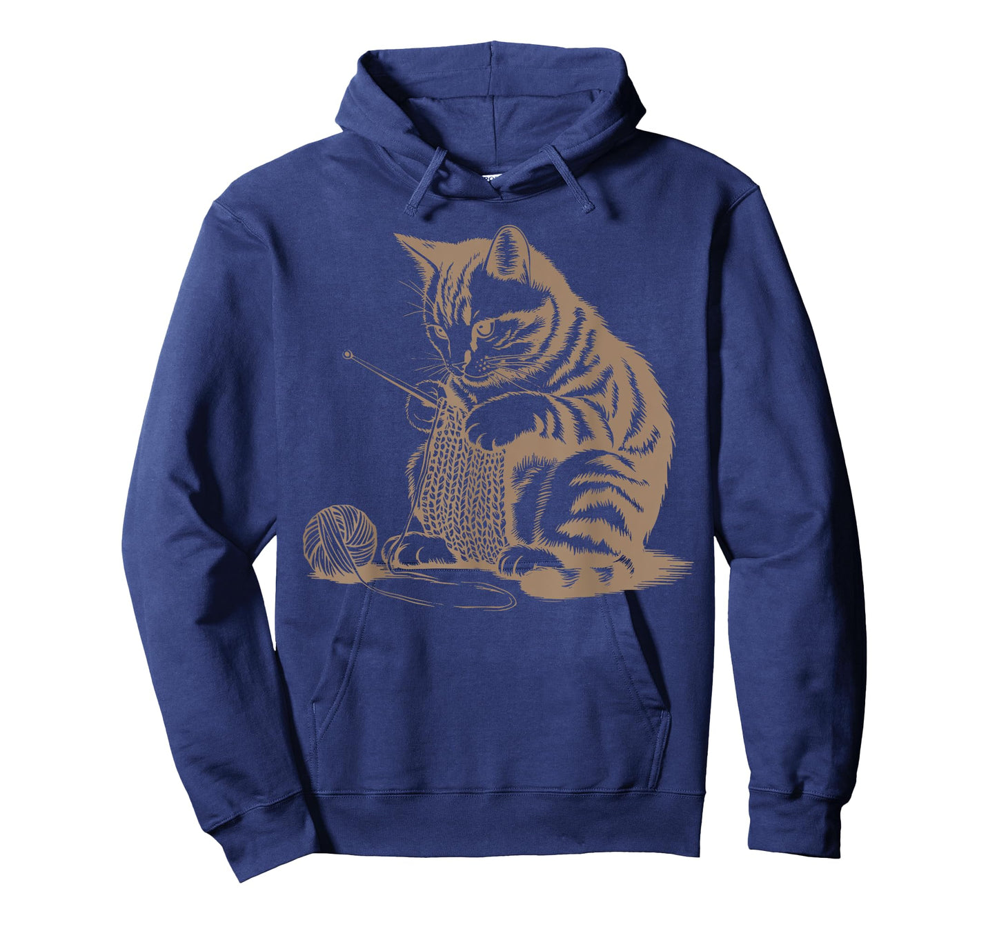 Vintage Cute Cat Crochet Knitting Yarn Knitter Crocheting Men Women Kids T-Shirt