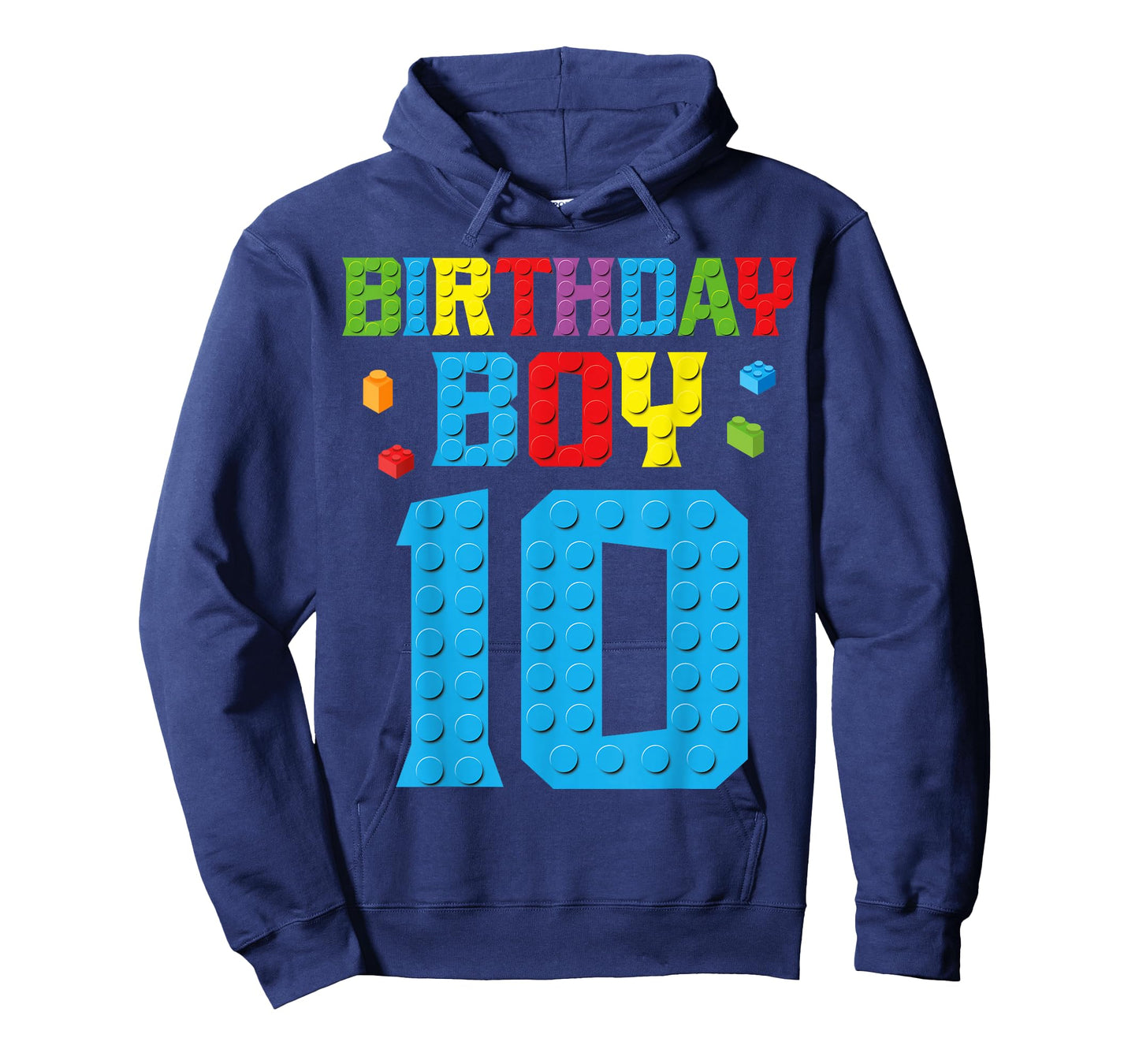 Master Builder 10th Birthday Boy Ten 10 Year Building Bricks T-Shirt