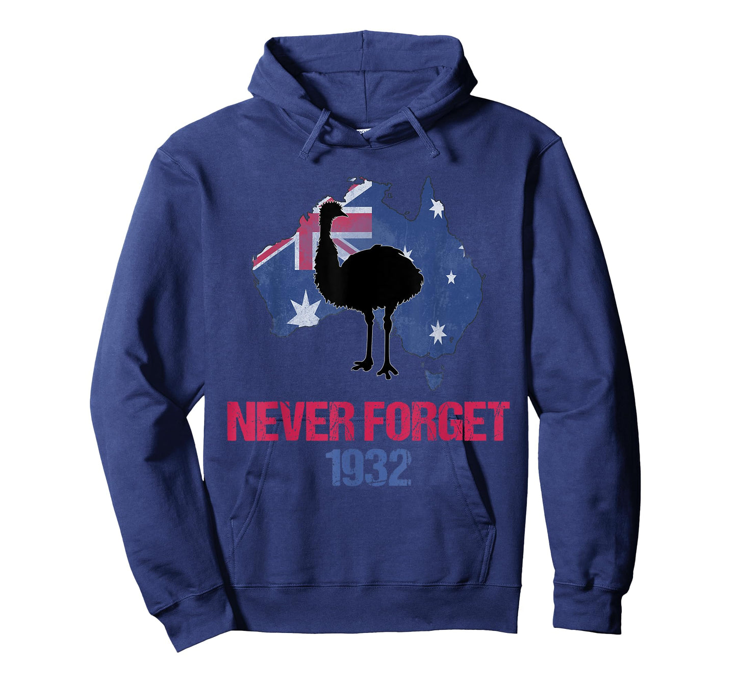 Agema Apparel Emu War 1932 Never Forget Australian History T-Shirt, Small, Black