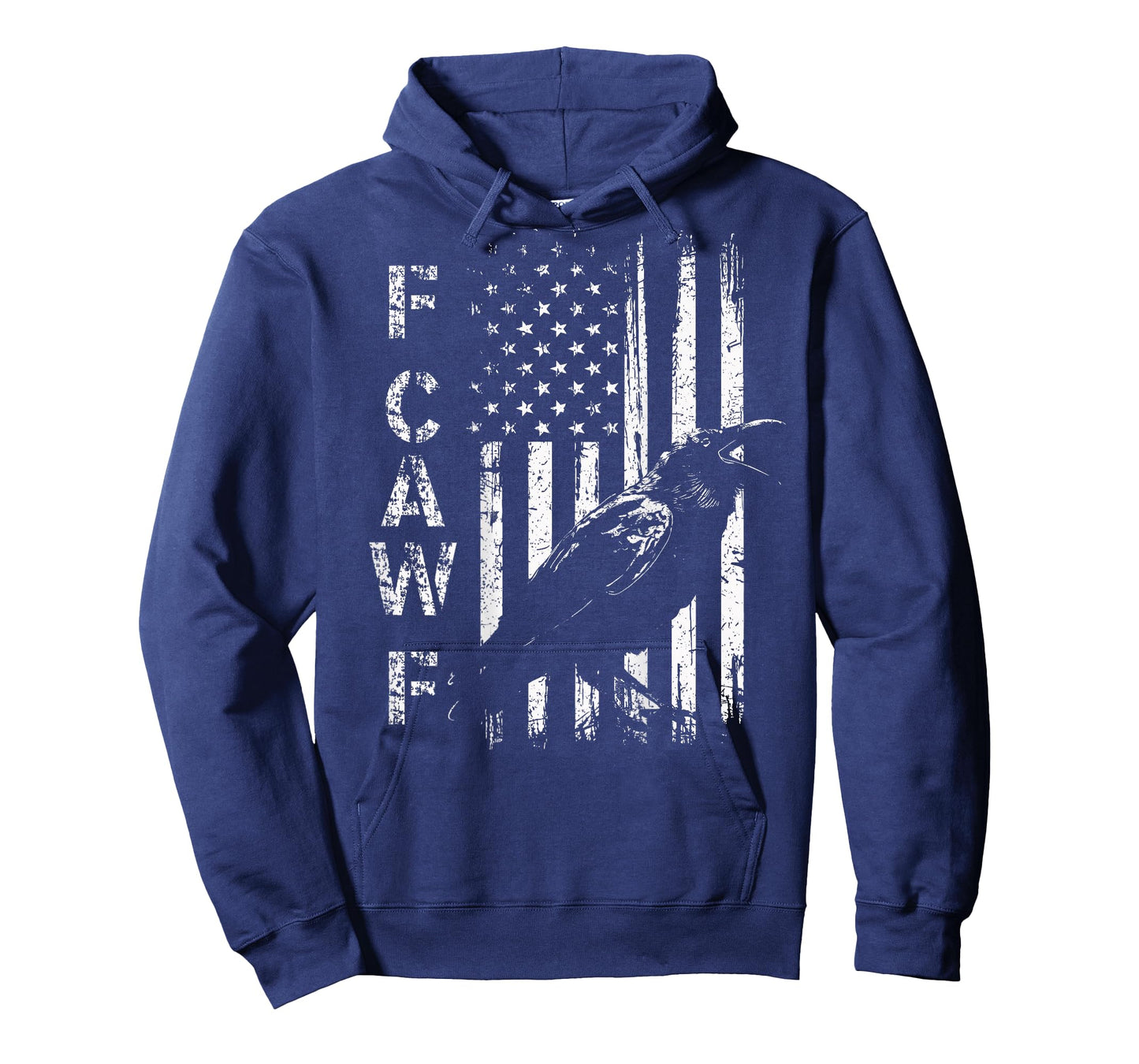 F Caw F Crow American Flag F-Caw-F Grunge Bird Cawing T-Shirt