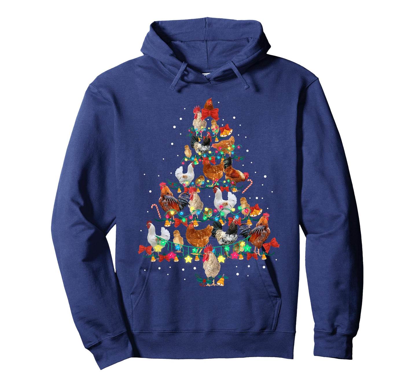 Chicken Christmas Tree Lights Xmas Kids Men Women T-Shirt