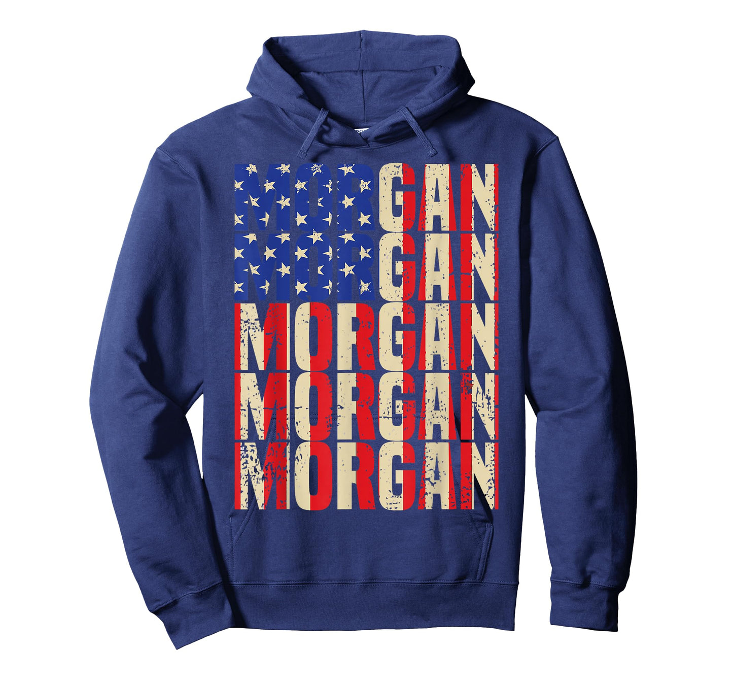Morgan First Name Boy Men American Flag Vintage Style USA T-Shirt