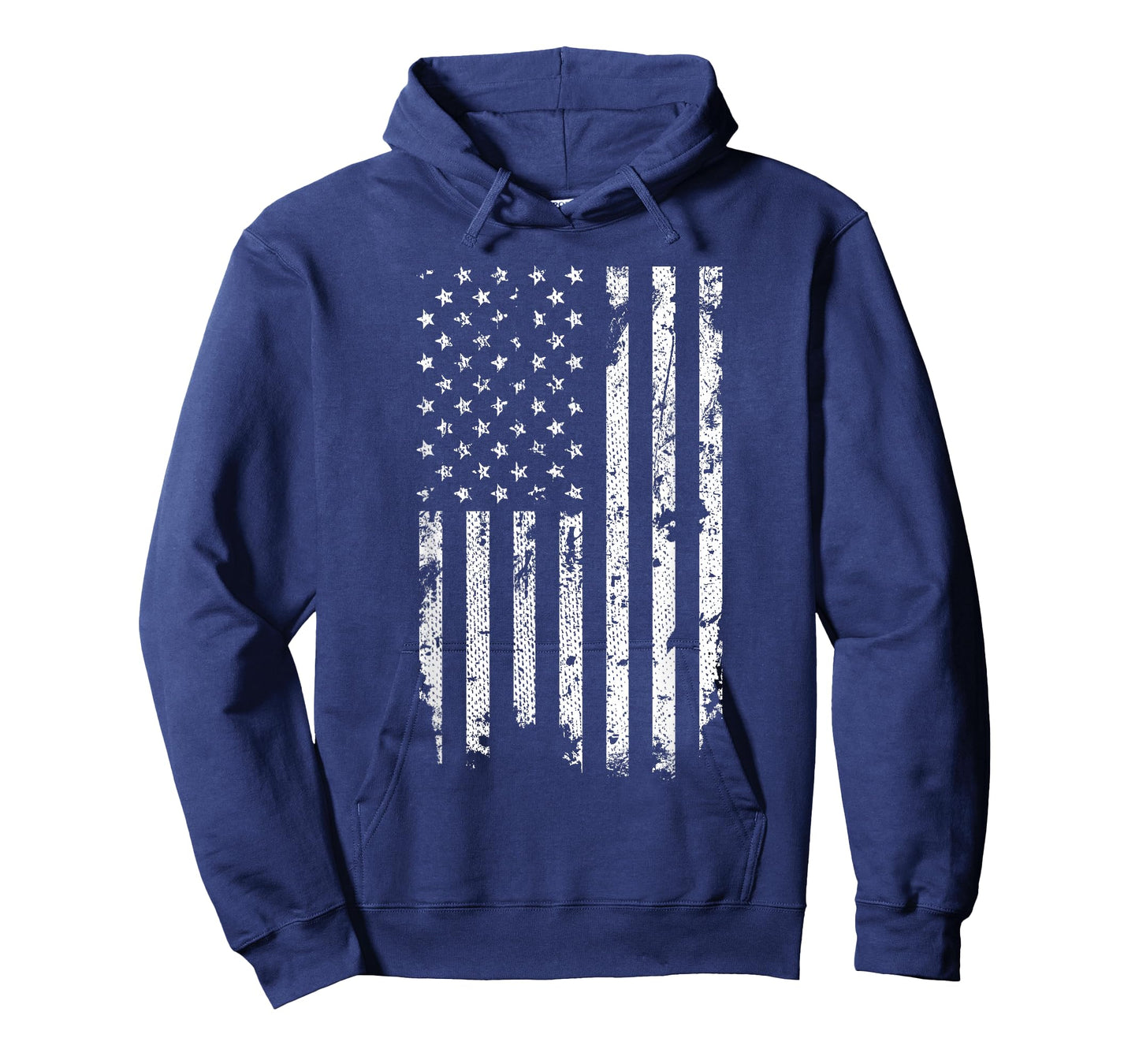 Threadrock Distressed American Flag T-Shirt - Unisex-Adults, Kids - Black - Short Sleeve - Classic Fit - Crew Neck - Small