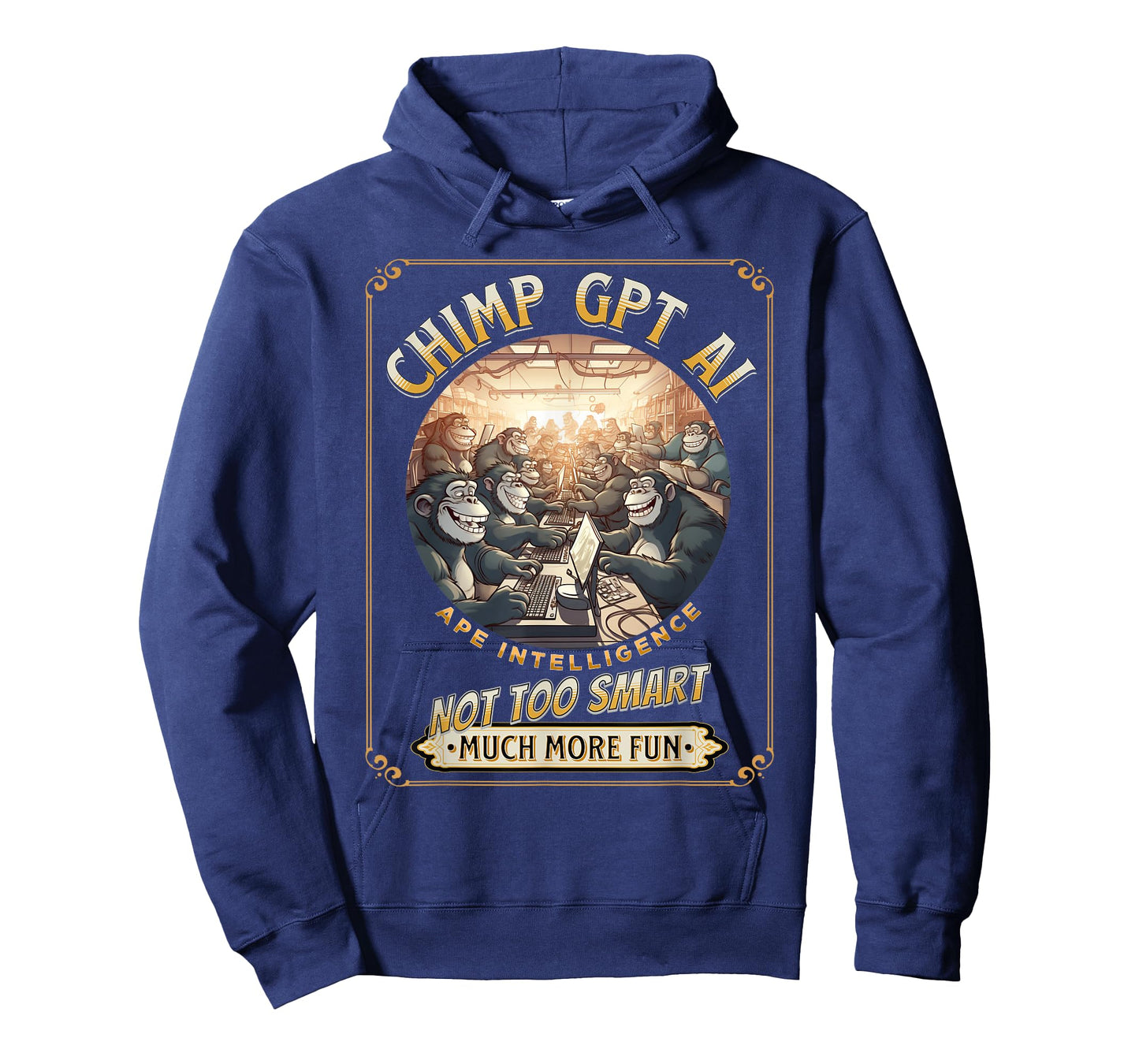 Chimp GPT AI Funny Chimpanzee Ape Intelligence pun T-Shirt